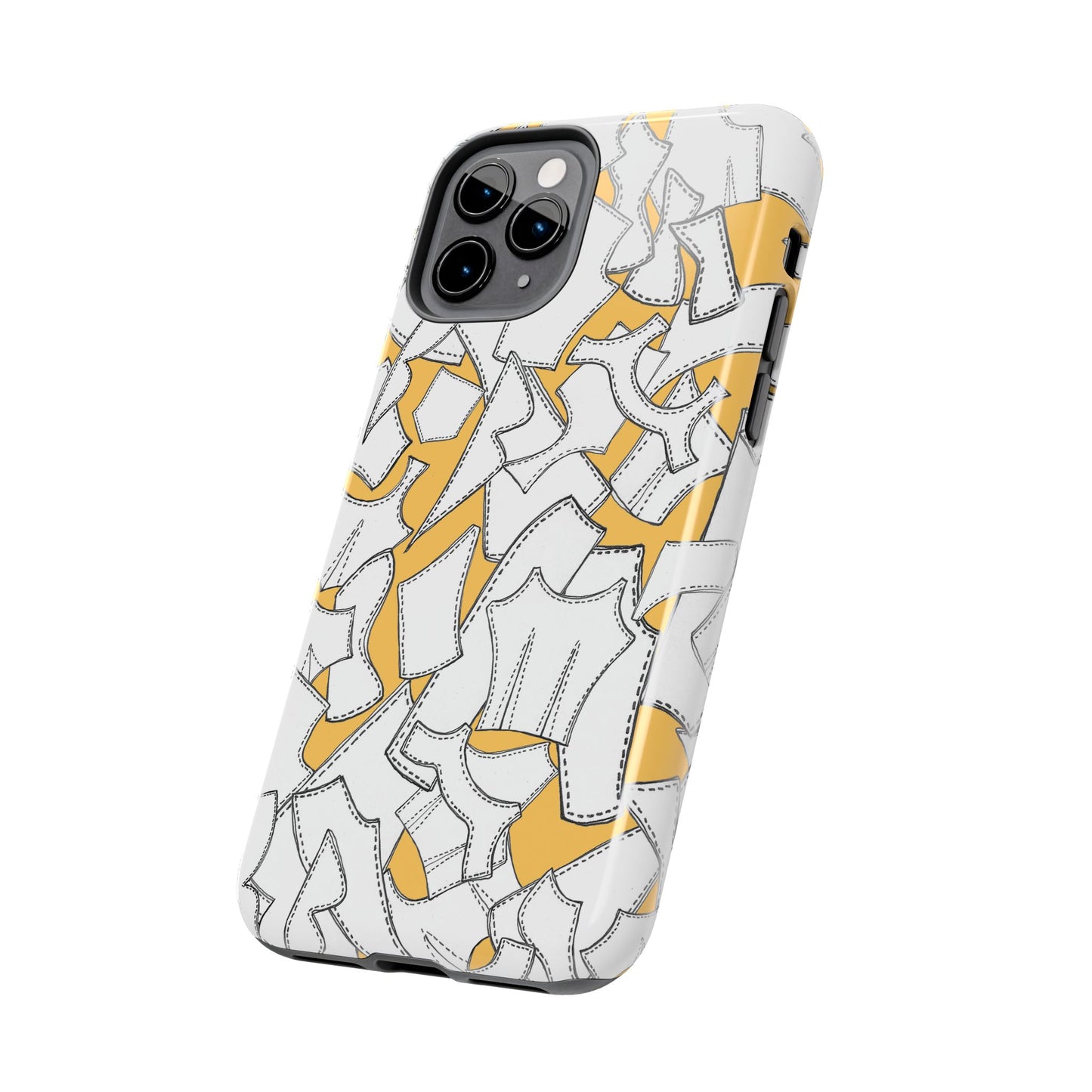 Pattern Pieces Yellow Phone Case