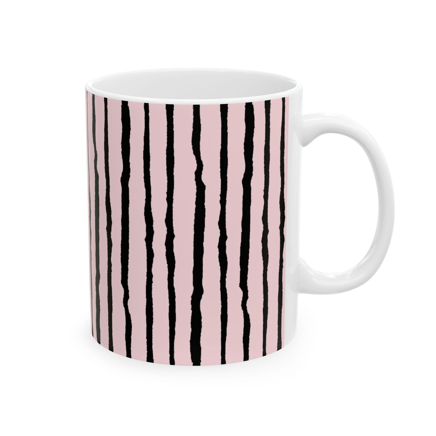 Sorta Stripe Light Pink / Black Cup
