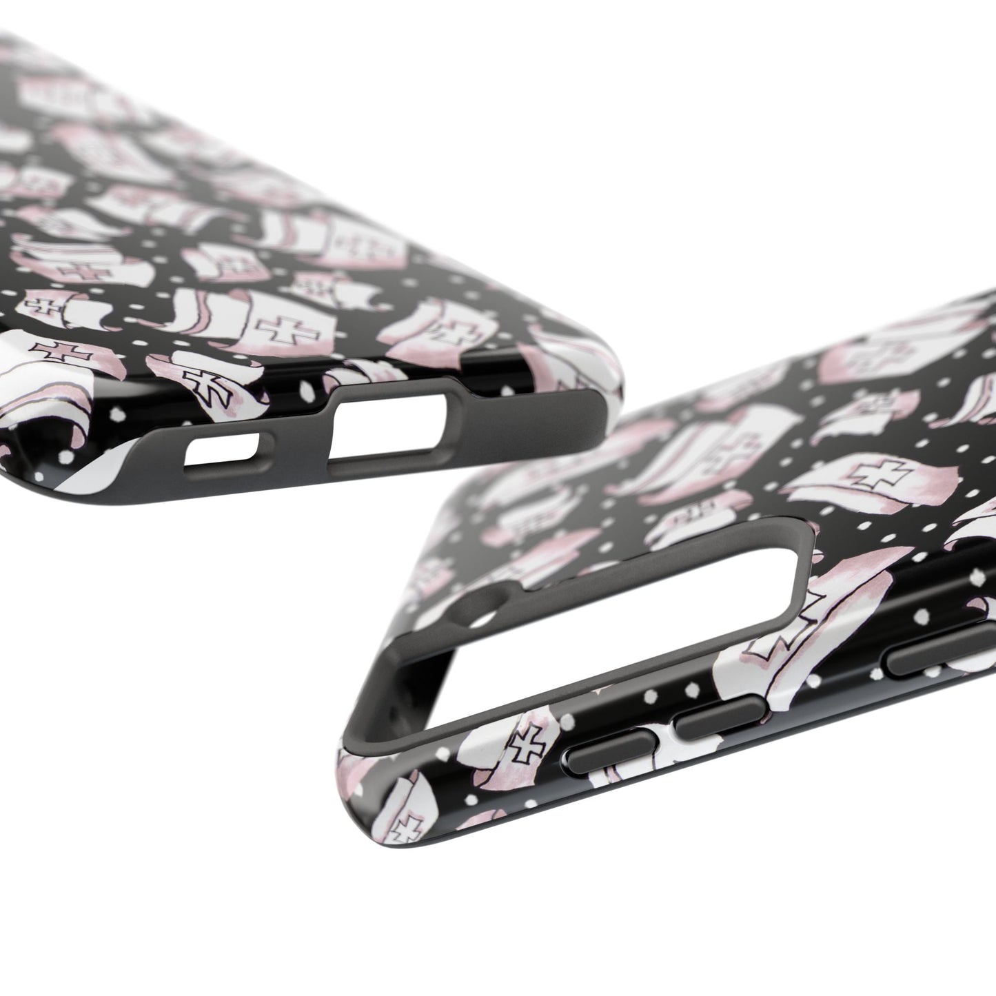 Med Hats Black Phone Case