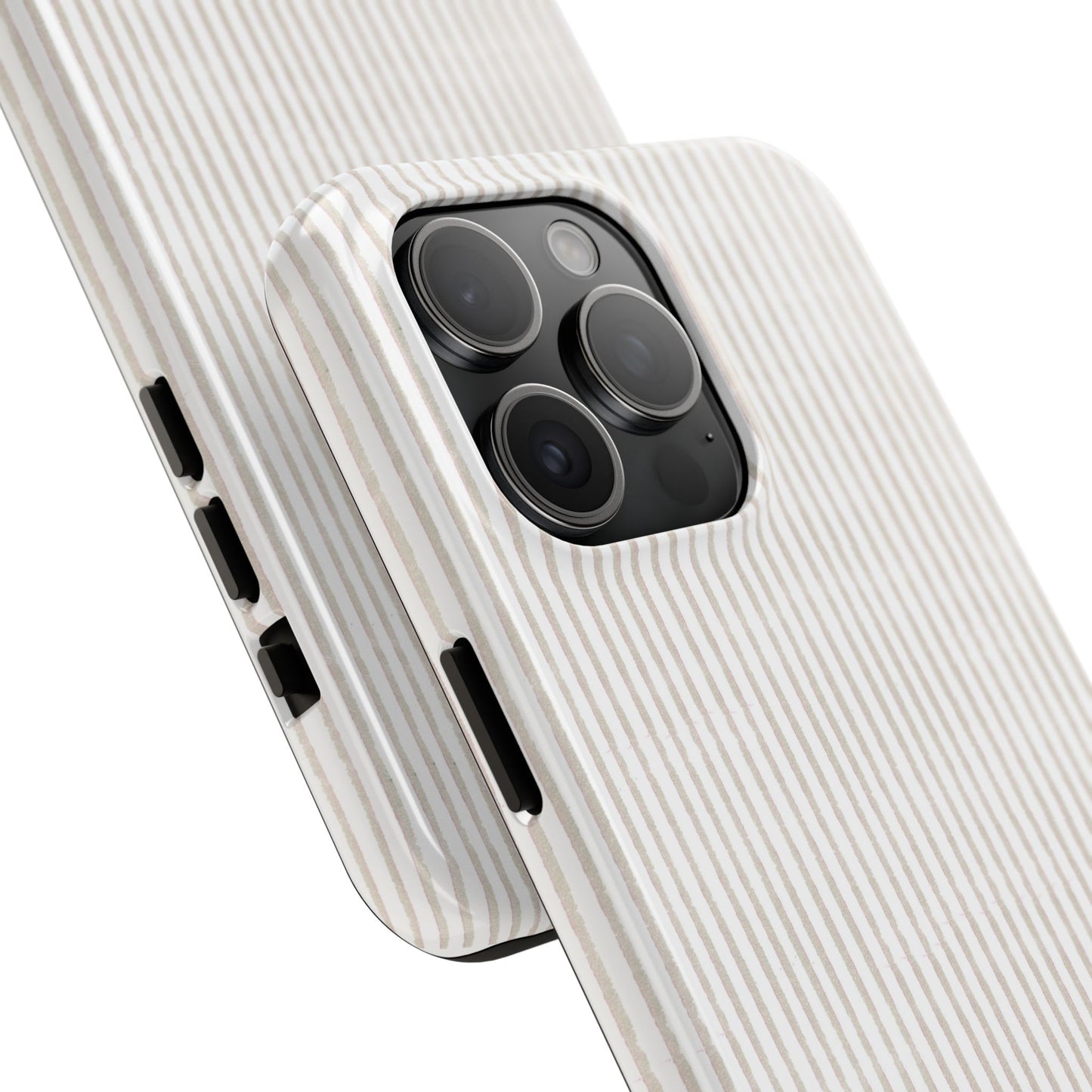 Stripe White / Gray Phone Case