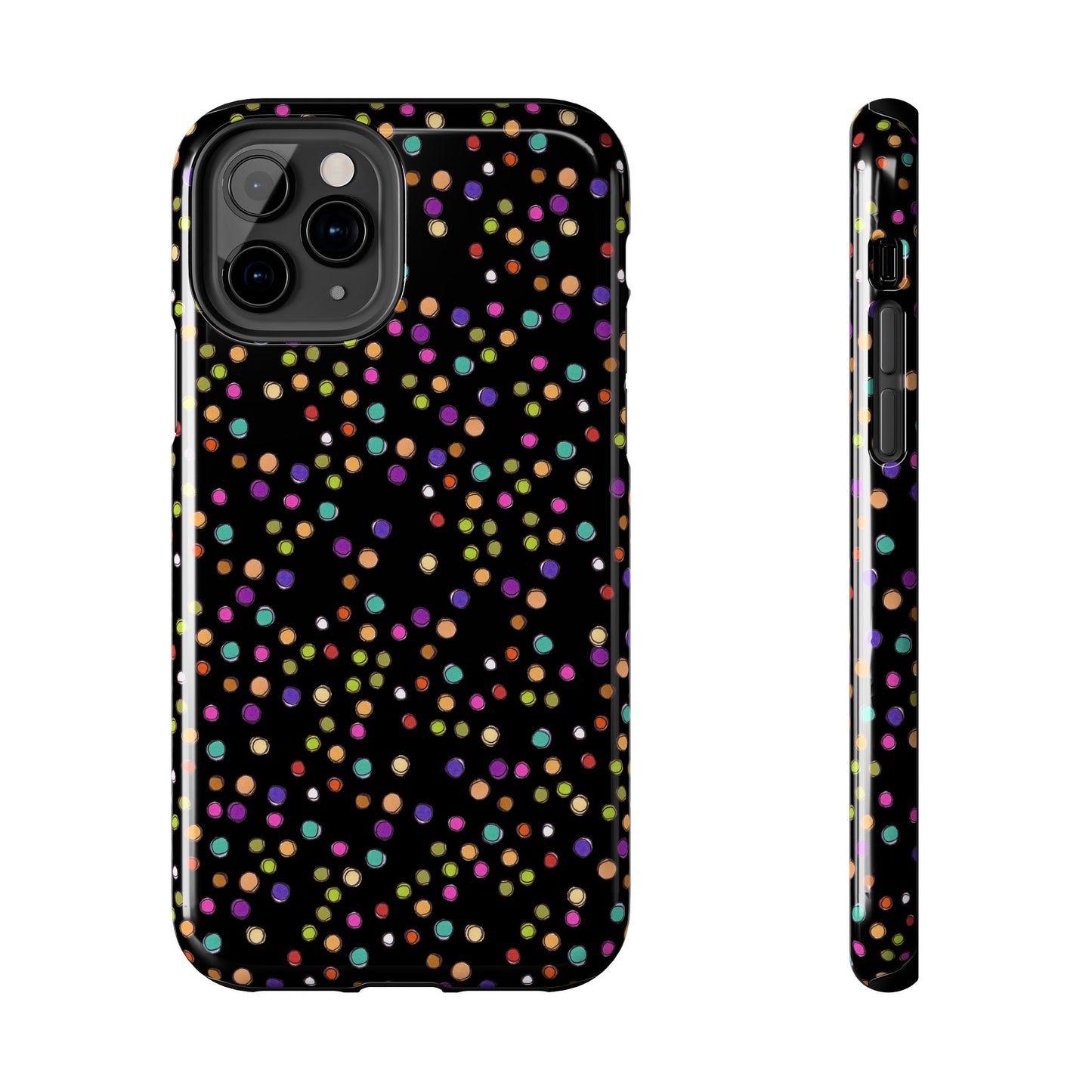 Dog Dots Black Phone Case