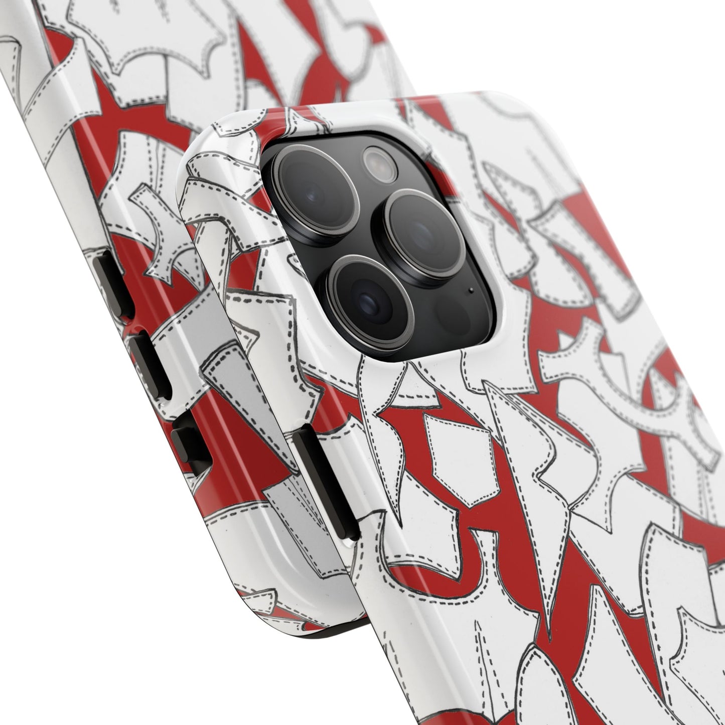 Pattern Pieces Red Phone Case