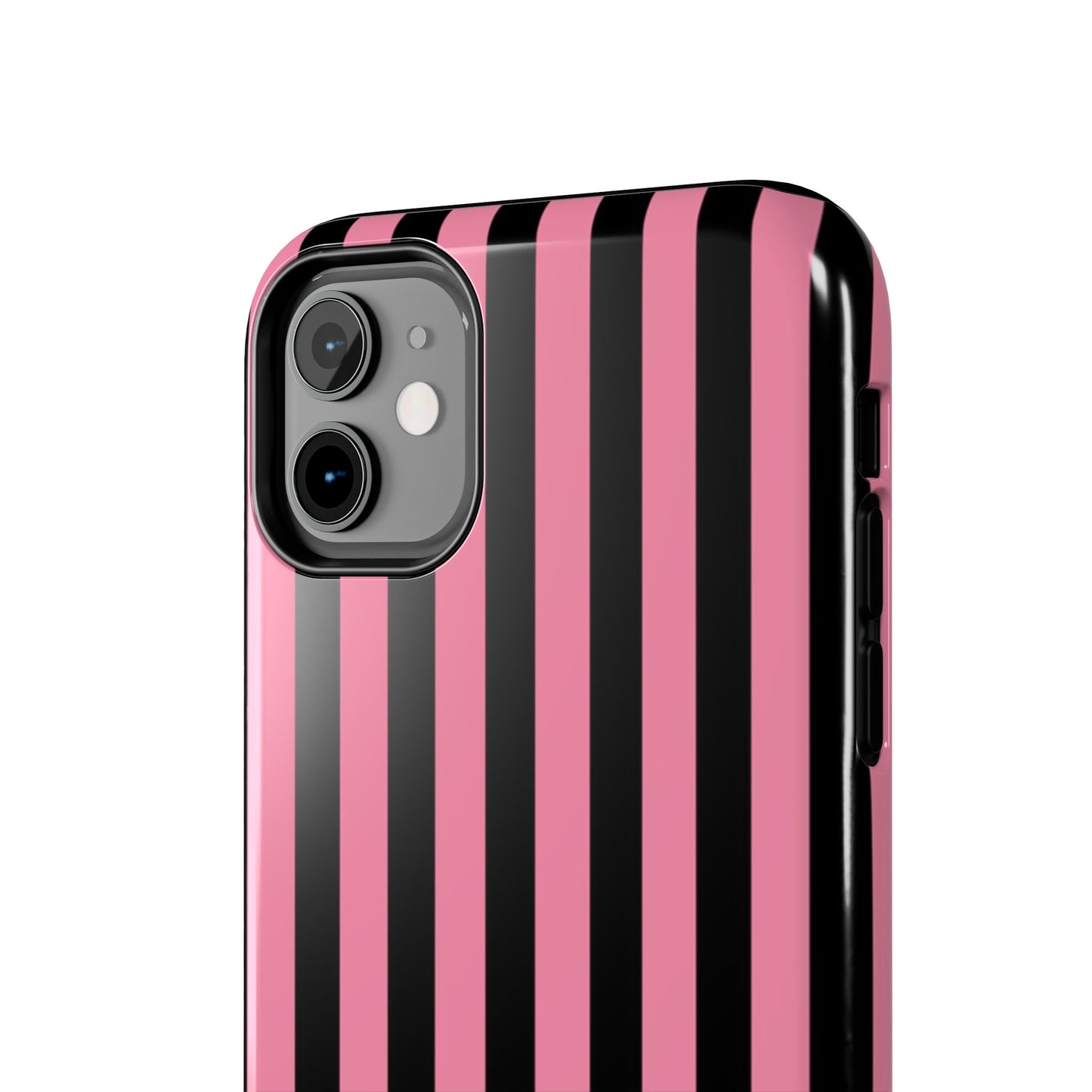Vertical Stripe Pink / Black Phone Case