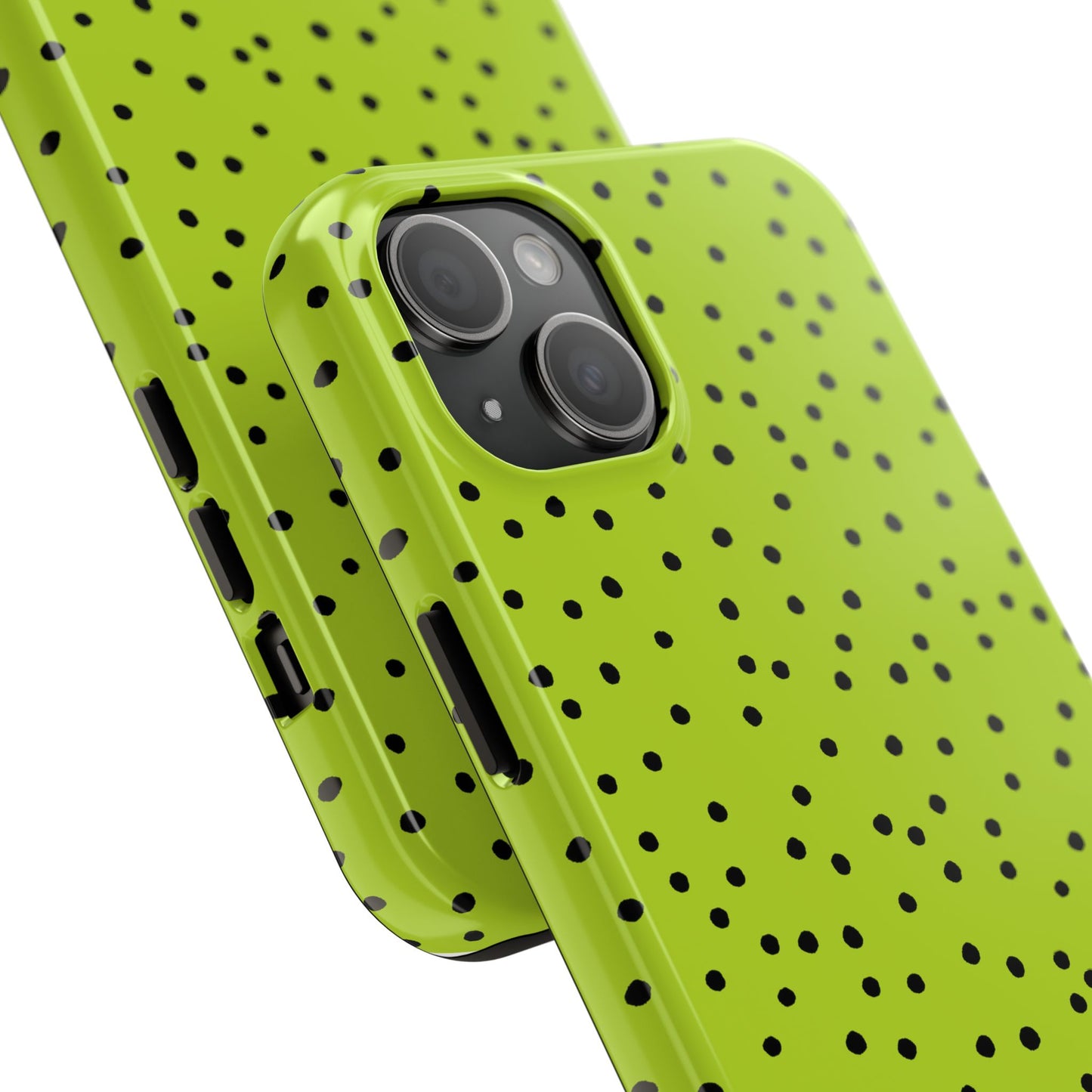 Dinky Dots Lime / Black Phone Case