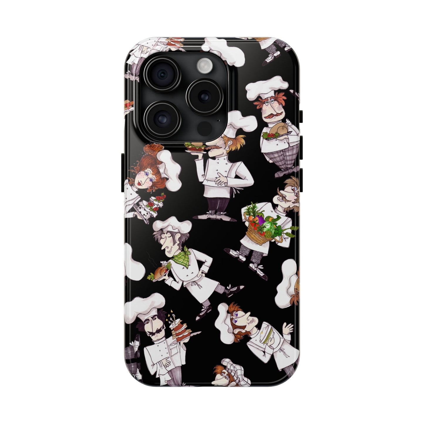 Tossed Chefs Black Phone Case