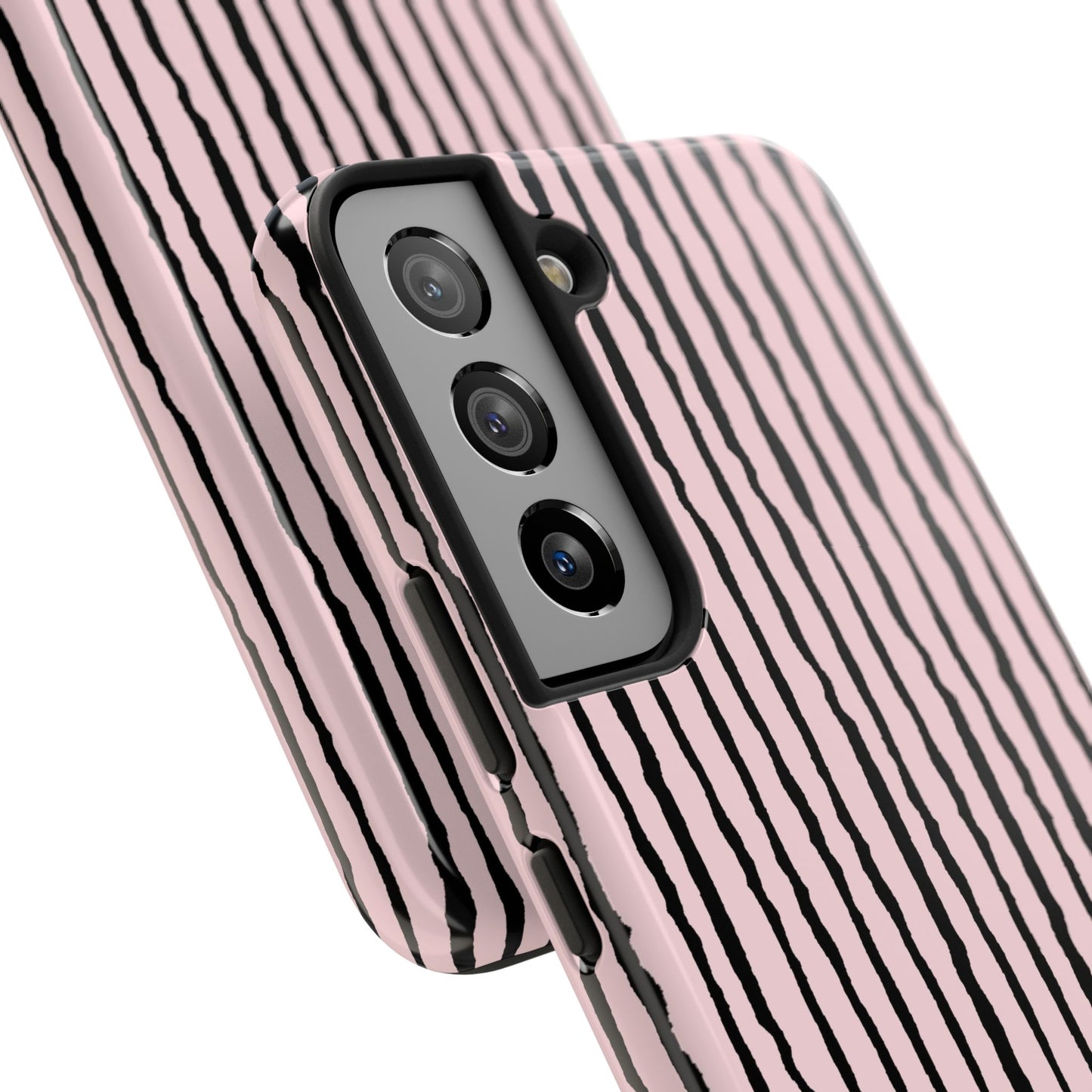 Sorta Stripe Light Pink / Black Phone Case