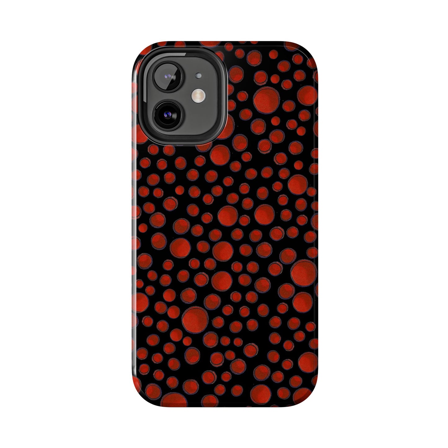 Dot Assortment Black / Red Phone Case