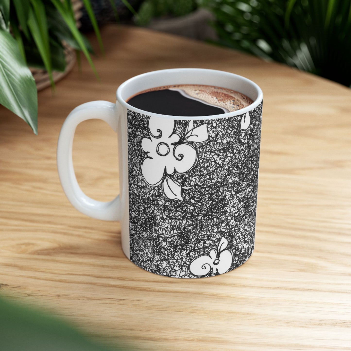 Flower Scribbles Cup