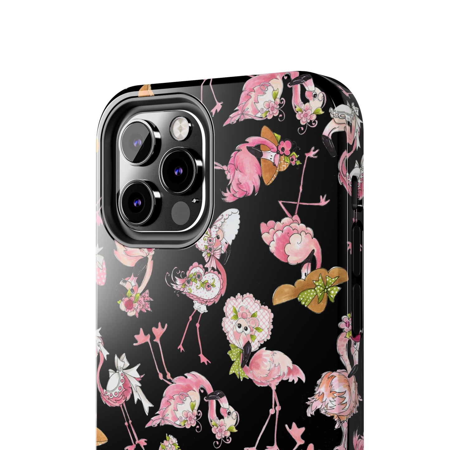 Tossed Flams Black Phone Case