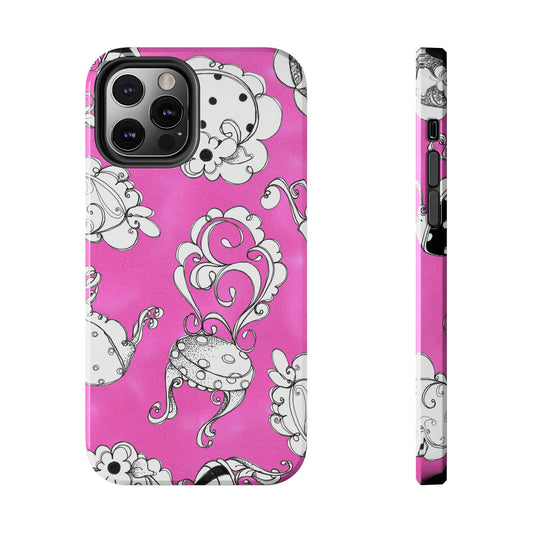 Bistro Chairs Pink Phone Case