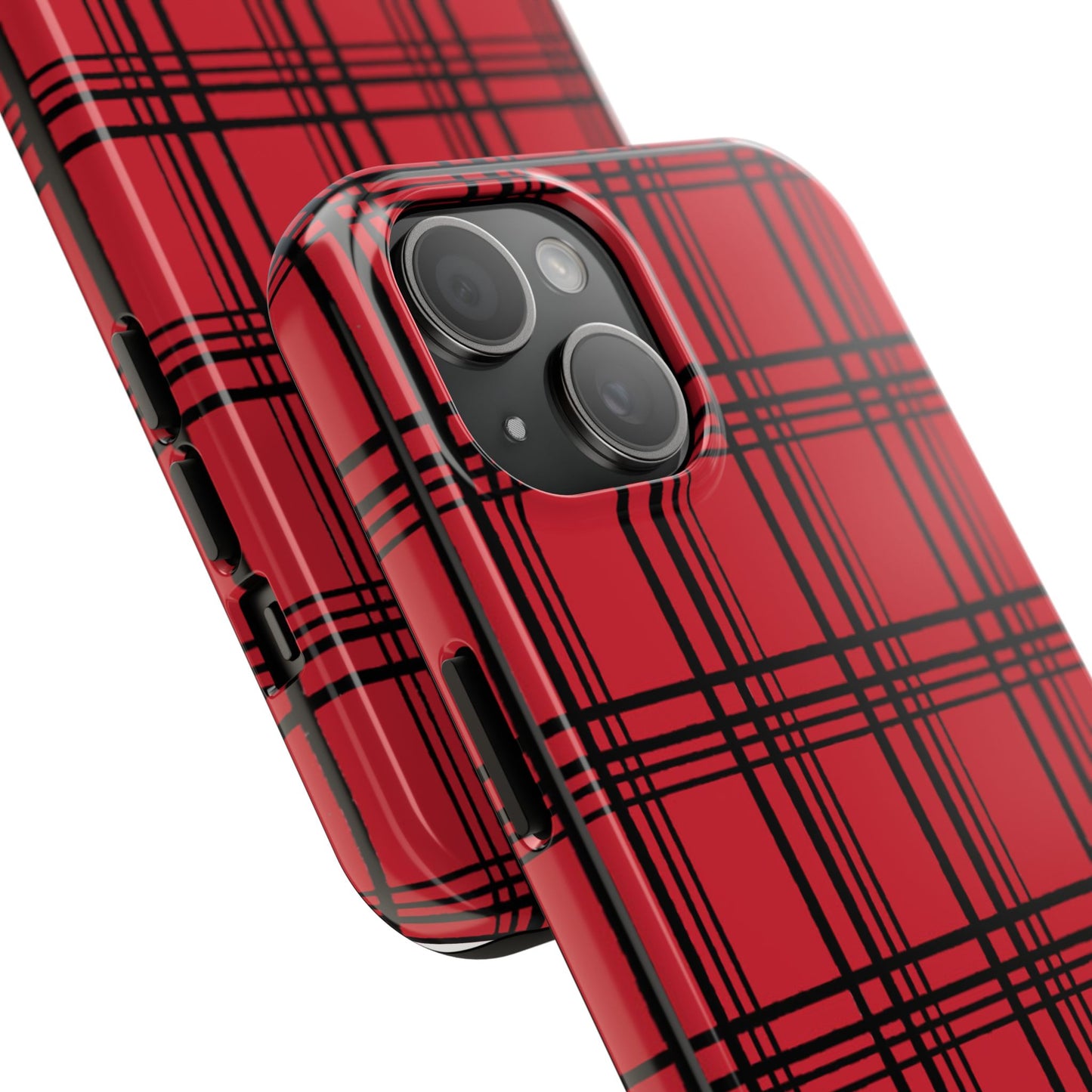 Glad Plaid Red / Black Phone Case