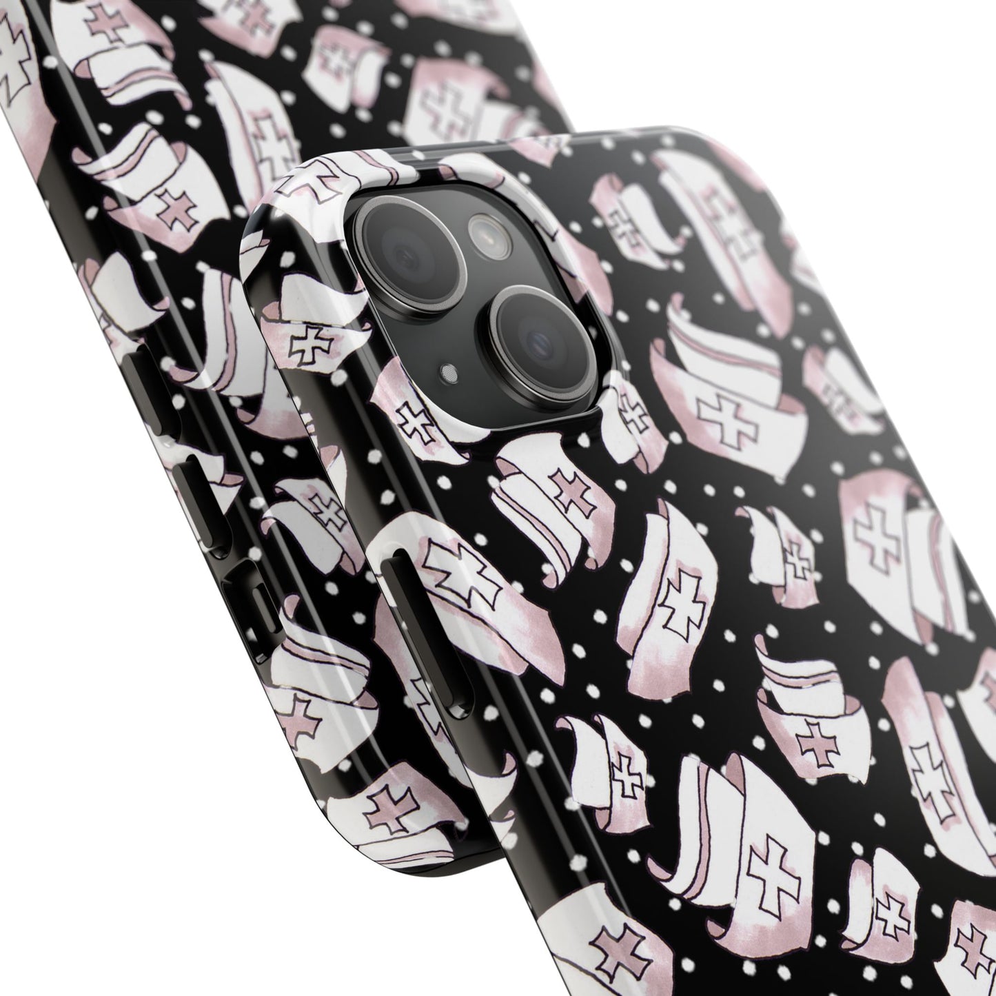 Med Hats Black Phone Case