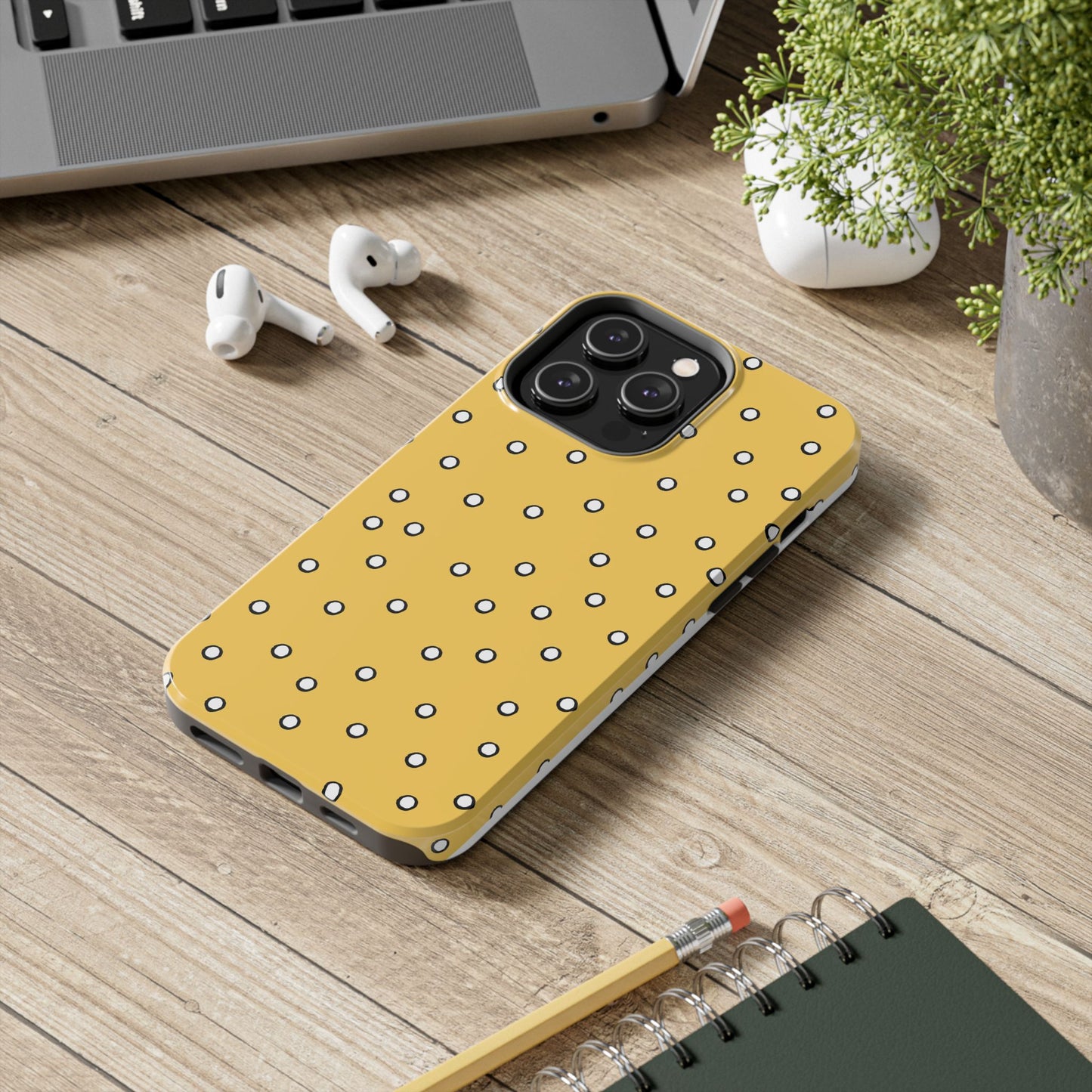 Dots Yellow / White / Black Phone Case