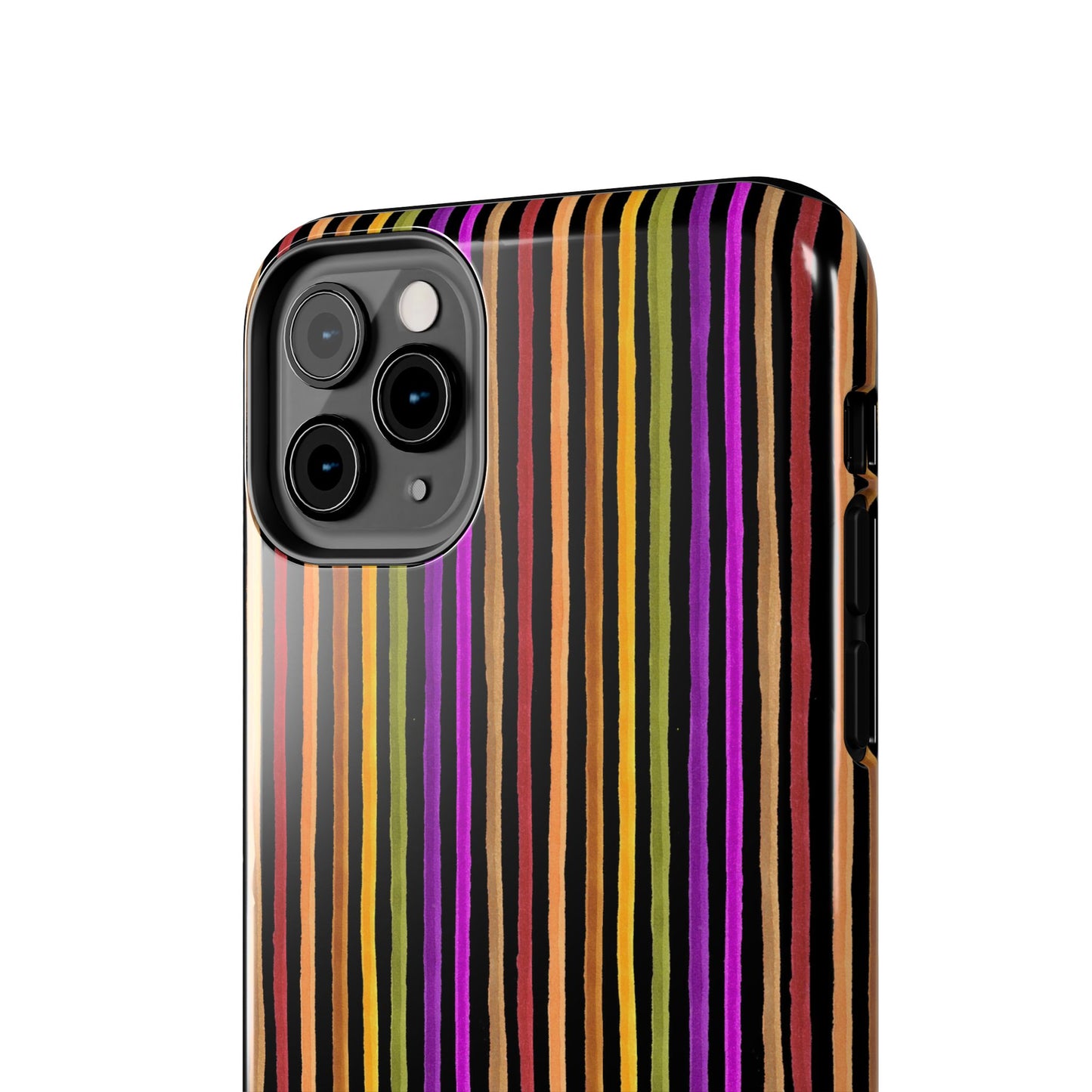 Spice Stripe Black Phone Case
