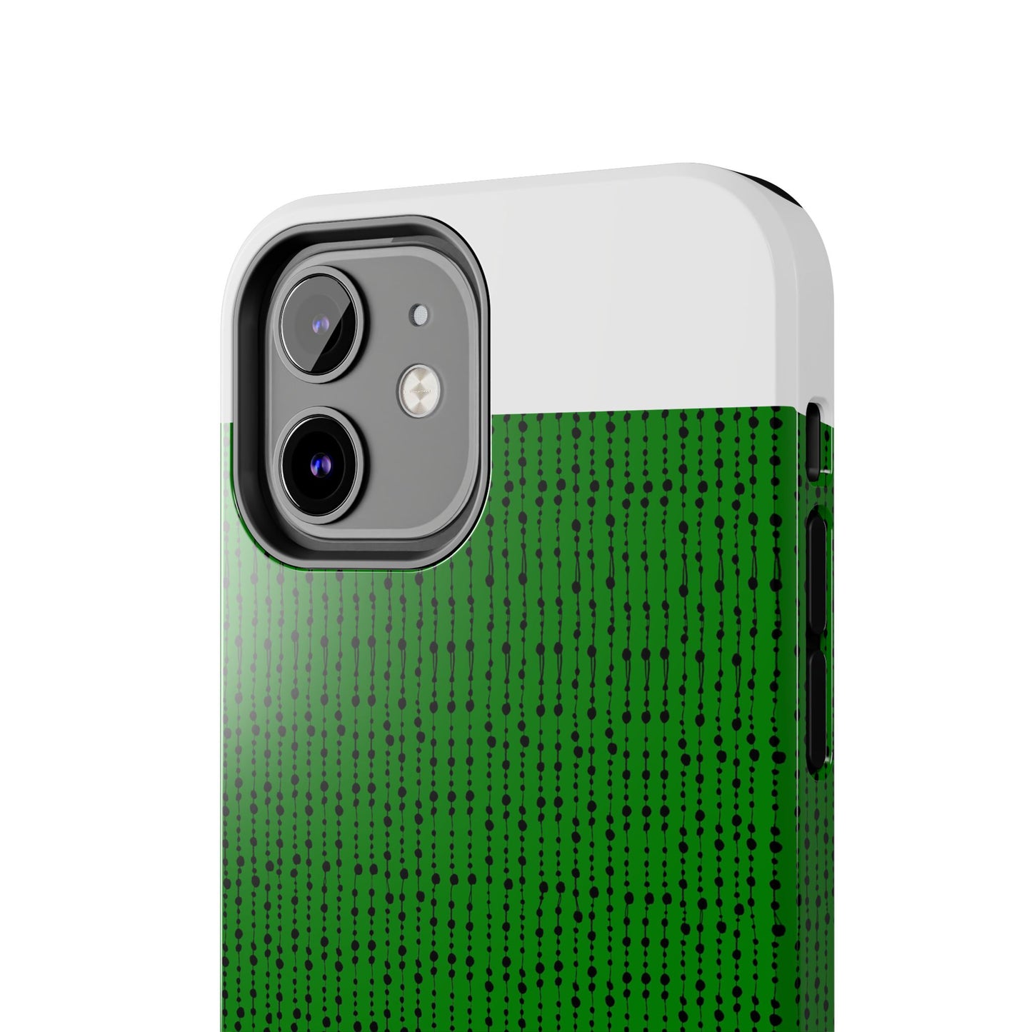 Beaded Curtain Green / Black Phone Case