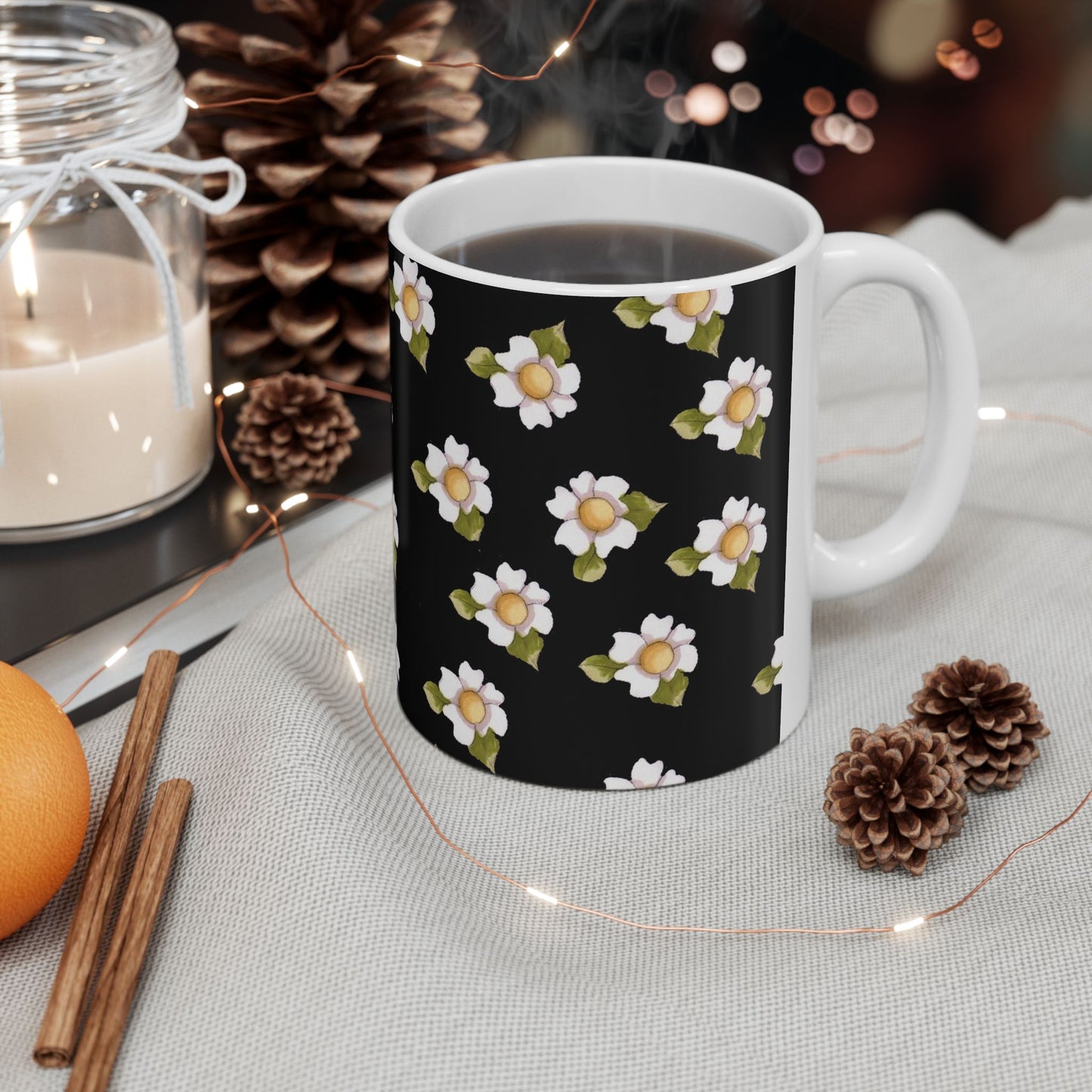 Daisies Black Cup