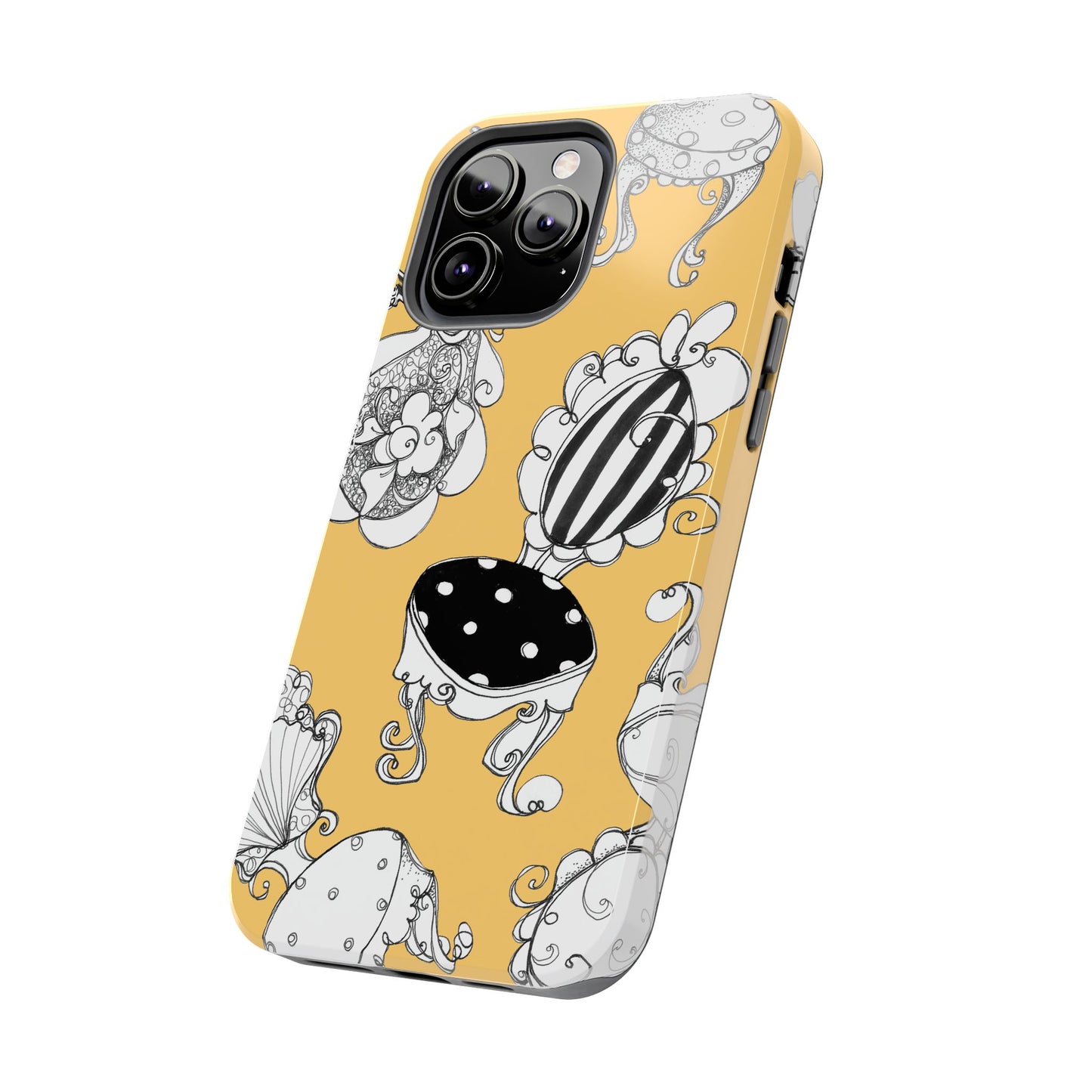 Bistro Chairs Yellow Phone Case