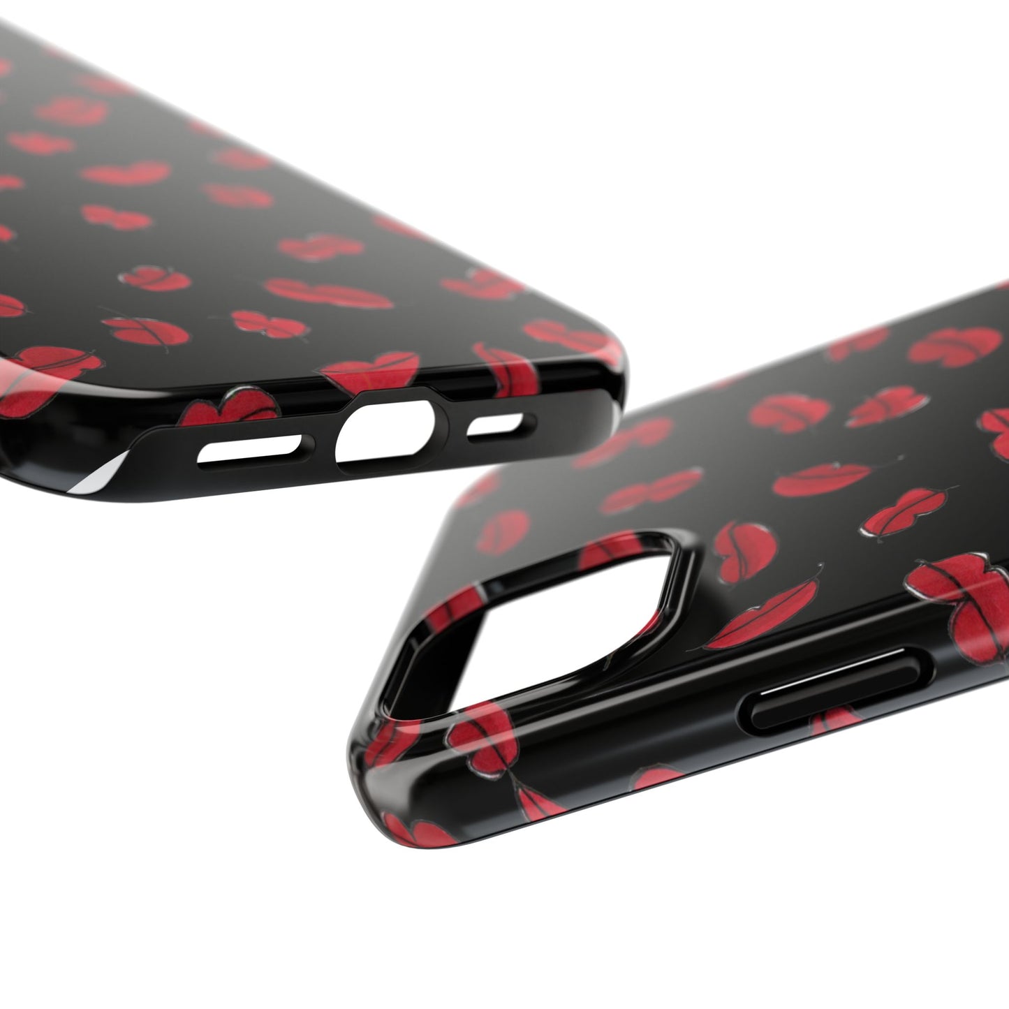 Lotsa Lips Black Phone Case