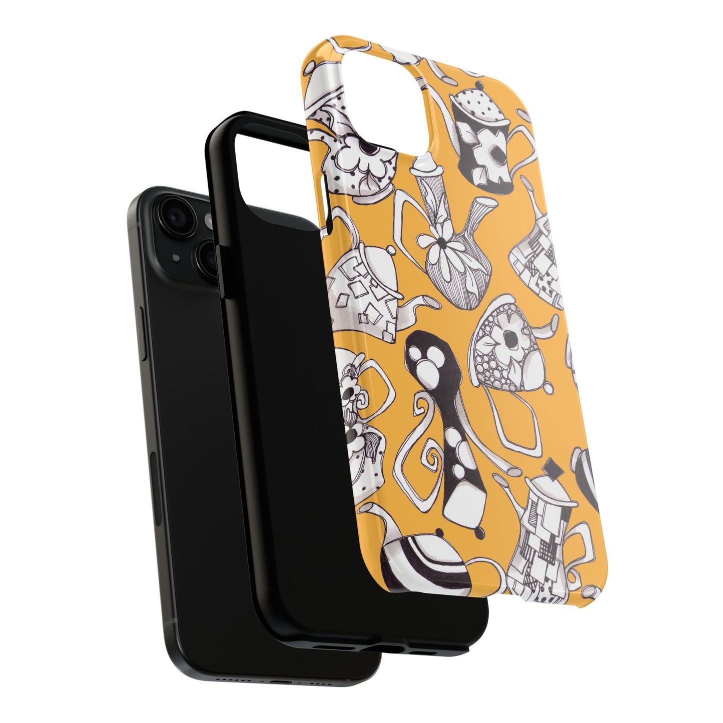 Fancy Pots Yellow Phone Case