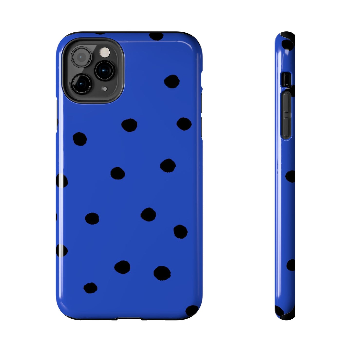 Dinky Dots Blue / Black Phone Case