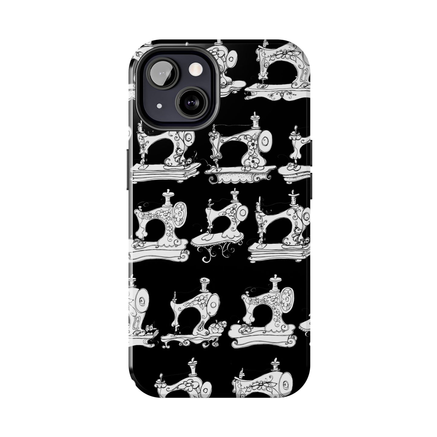 Sew Sew Black / White Phone Case