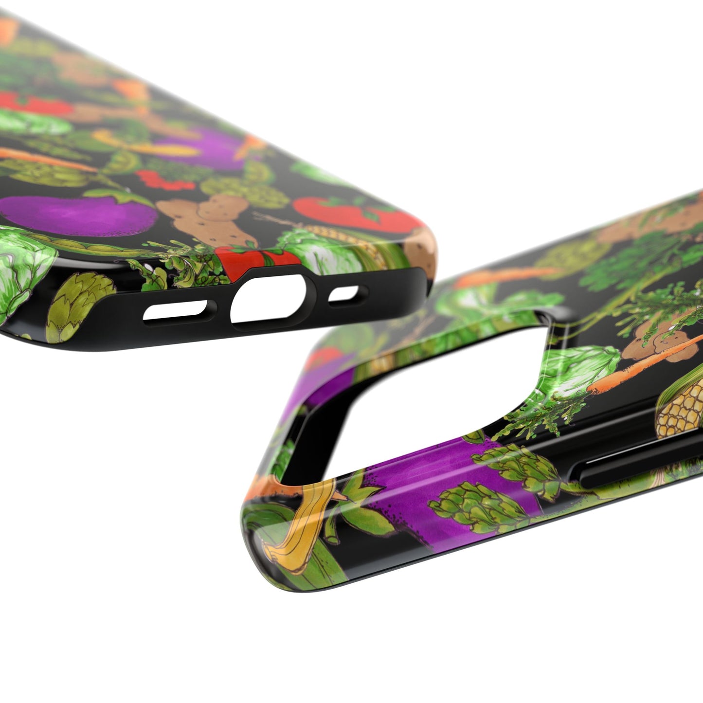 Veggie Jungle Black Phone Case