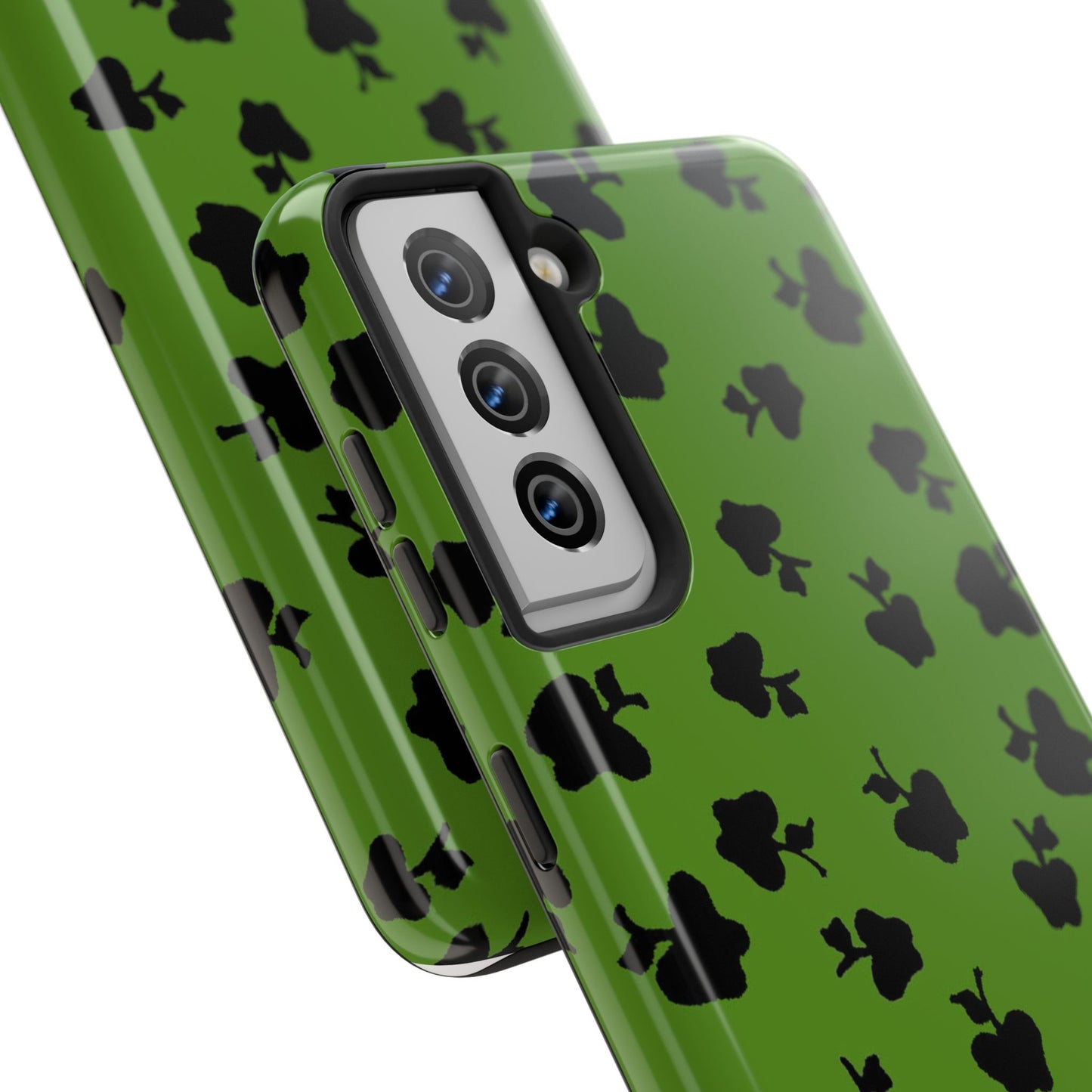 Happy Apples Green / Black Phone Case