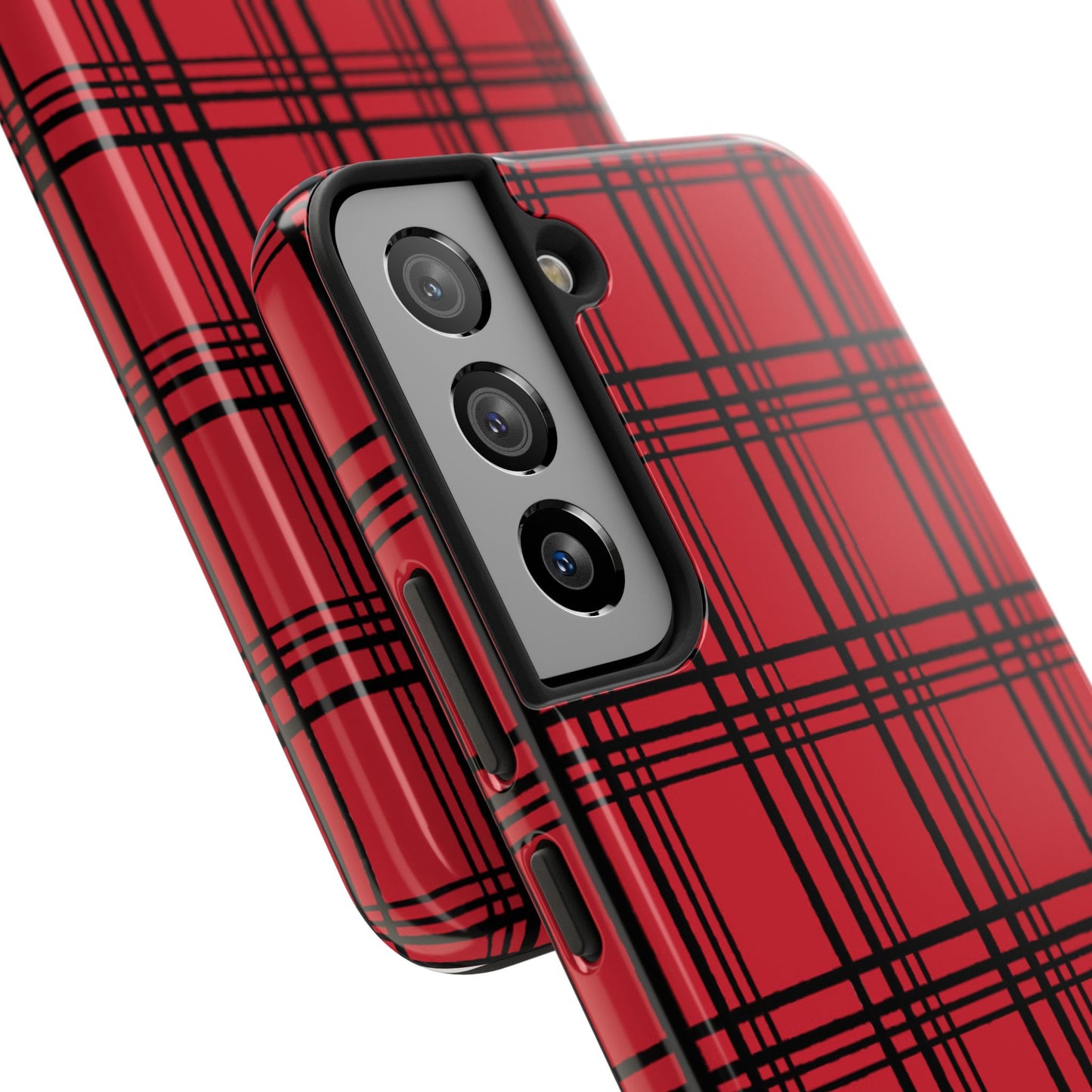 Glad Plaid Red / Black Phone Case