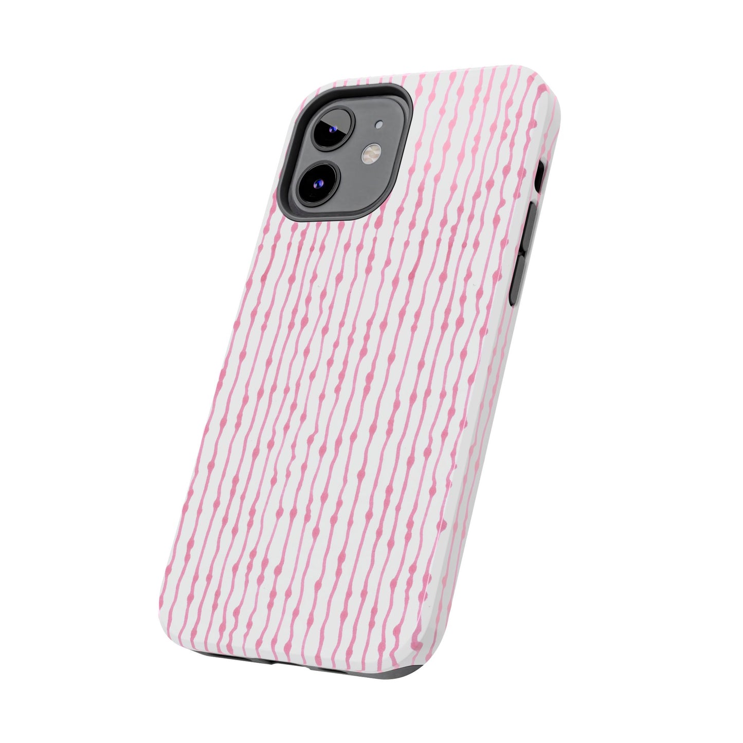 Faux Seersucker White / Pink Phone Case