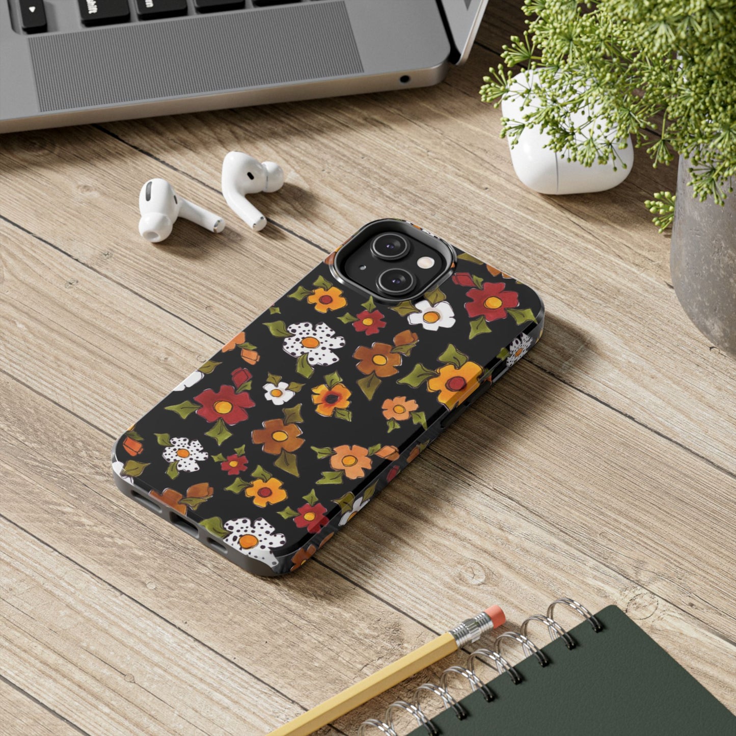 Spice Posie Black Phone Case