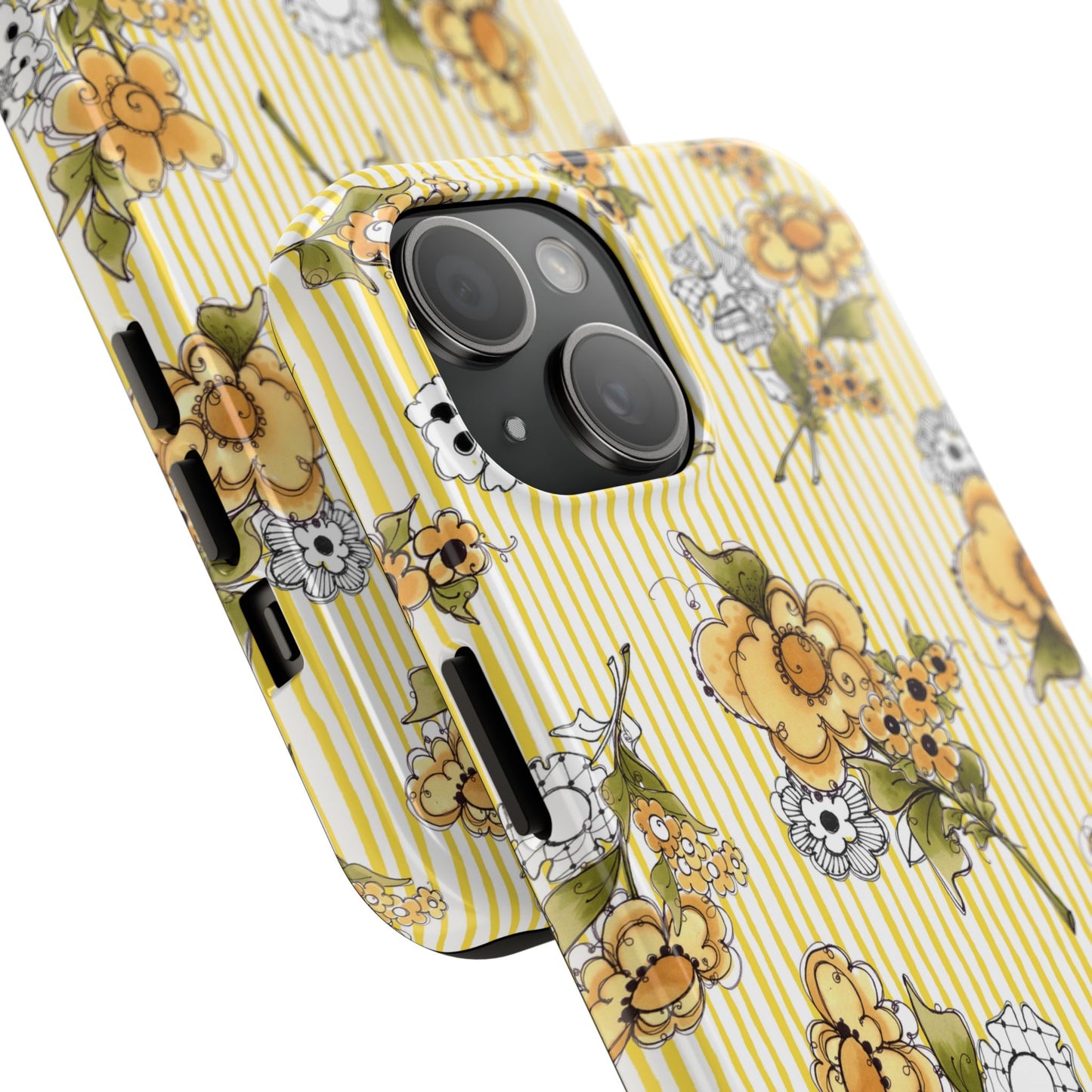 Bee Floral White / Yellow Phone Case