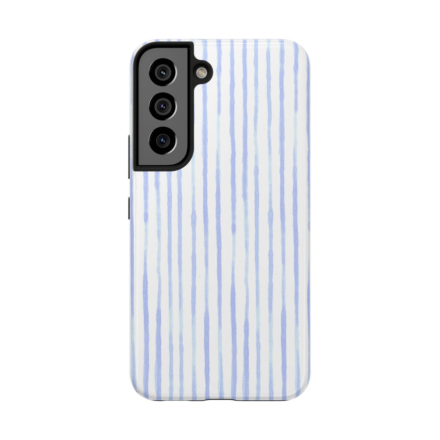 Happy Stripe White / Blue Phone Case