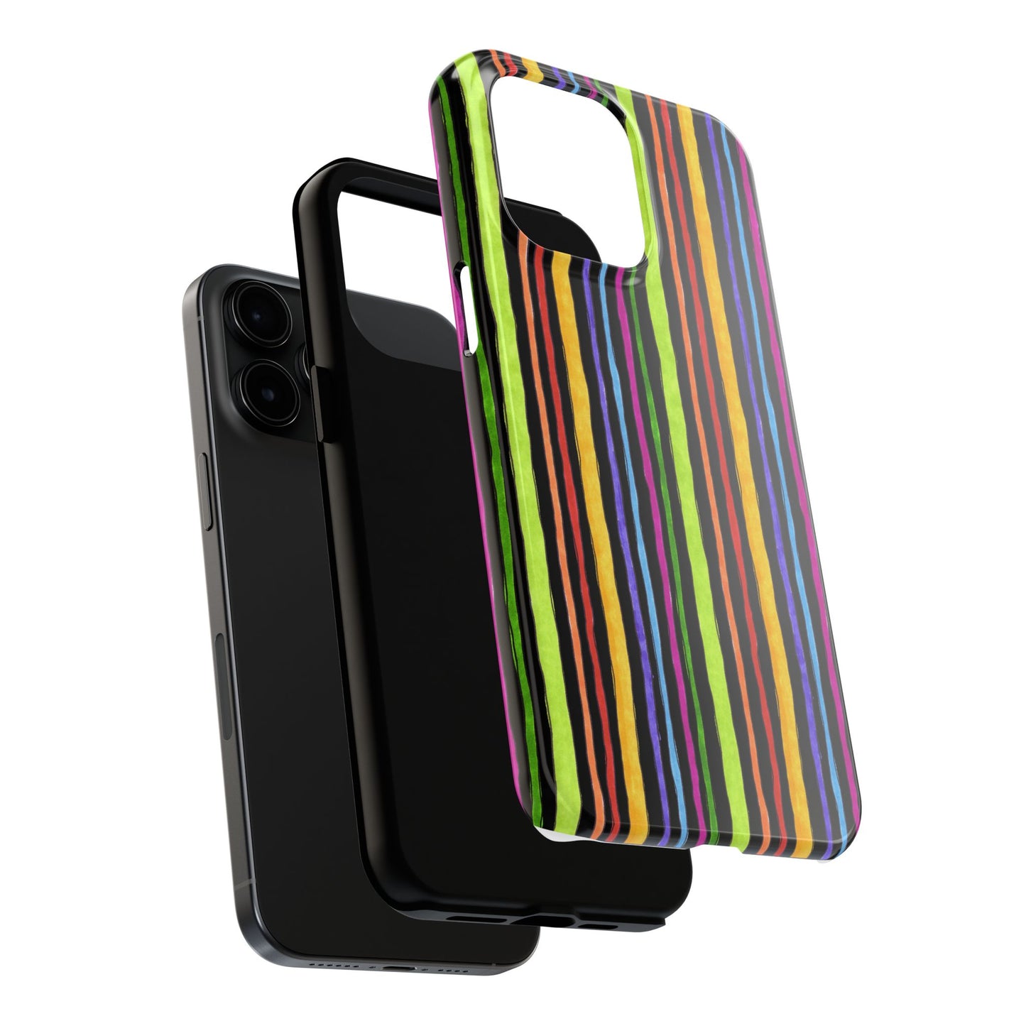 Stripe Fancy Black Phone Case
