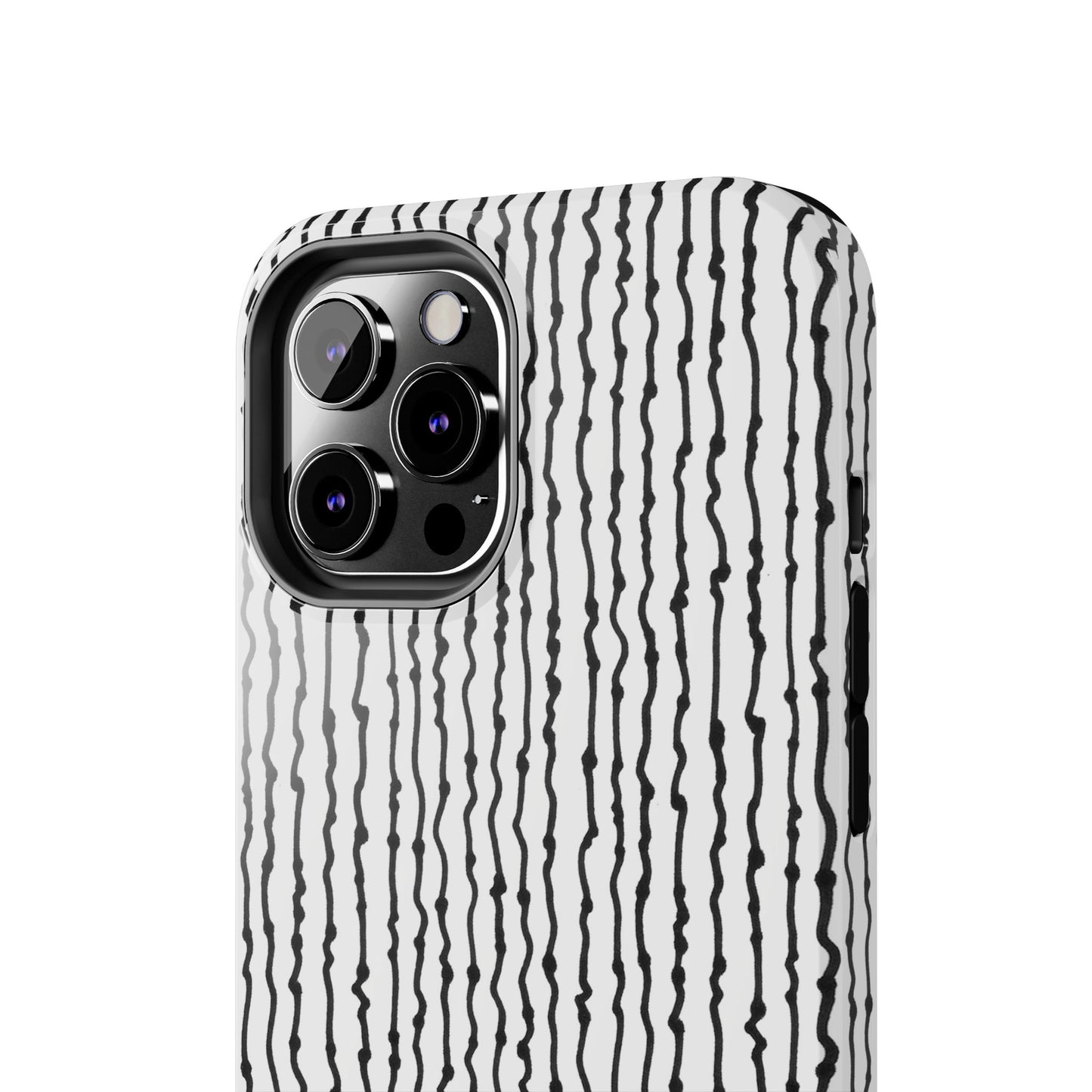 Faux Seersucker White / Black Phone Case