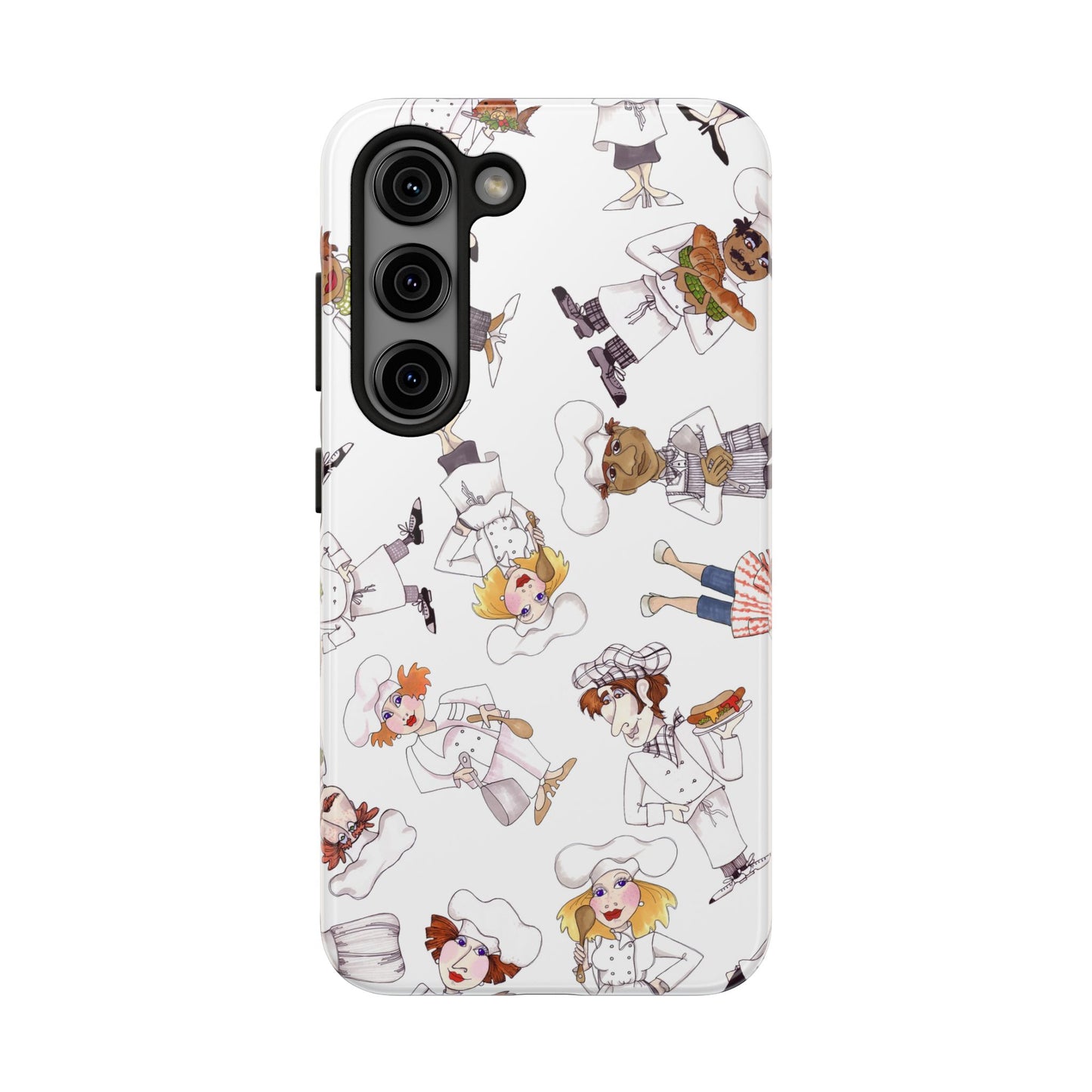 Tossed Chefs White Phone Case