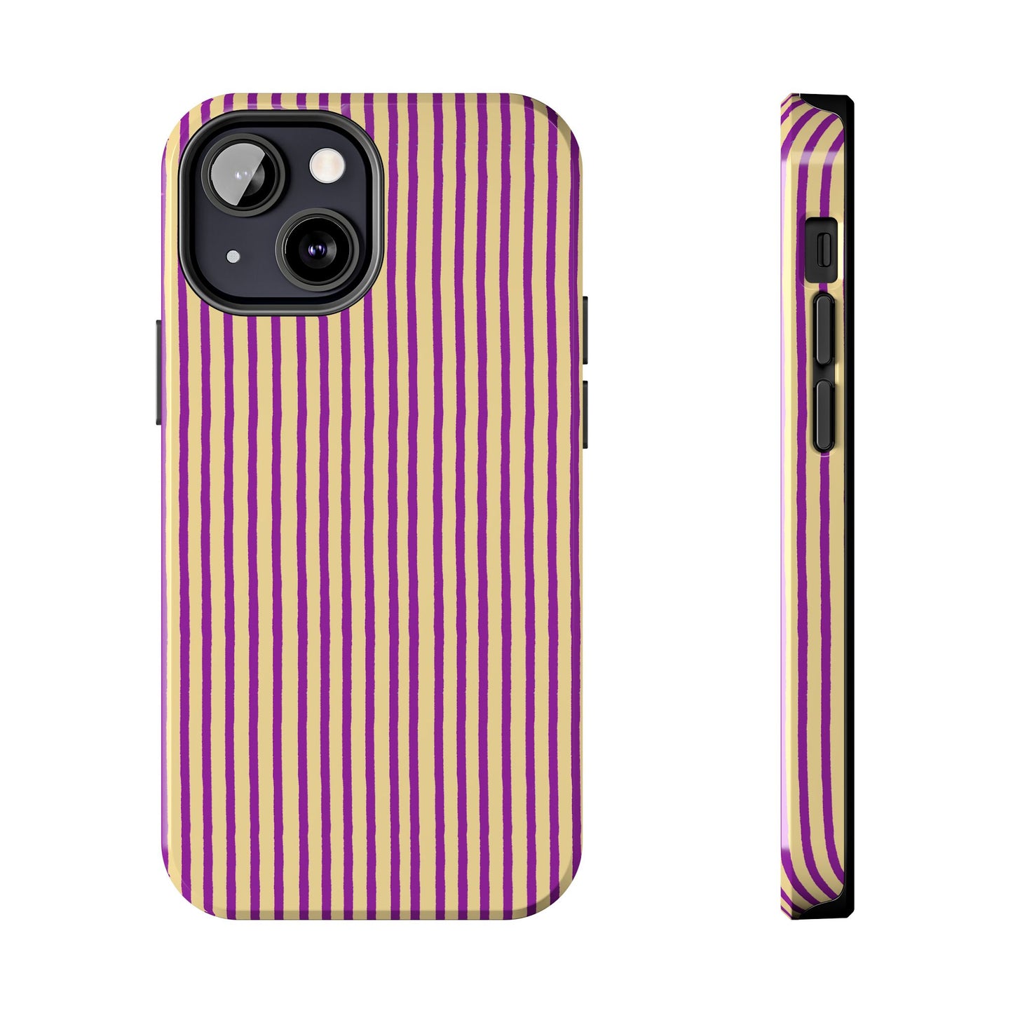 Stripe Yellow / Purple Phone Case