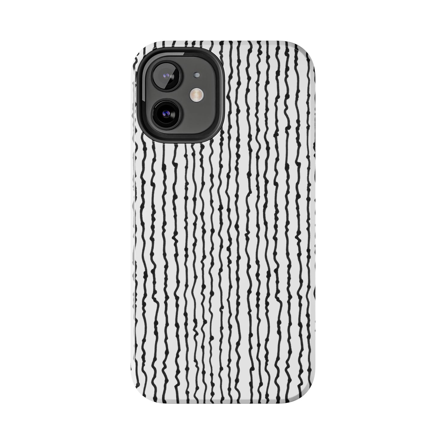 Faux Seersucker White / Black Phone Case