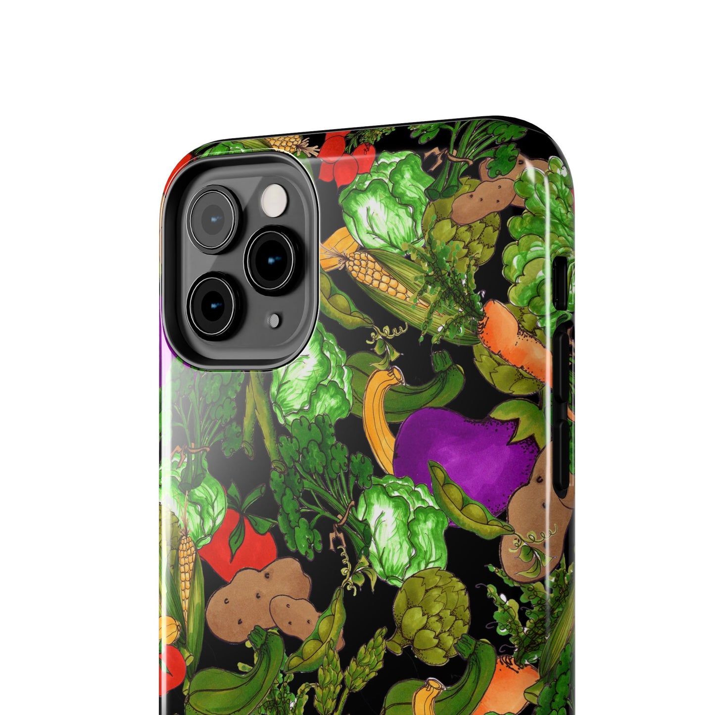 Veggie Jungle Black Phone Case