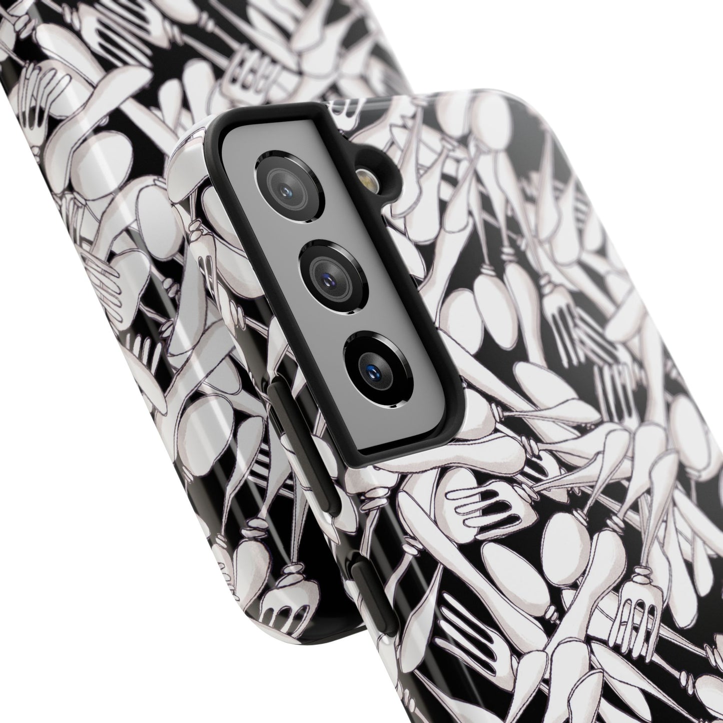 Silverware Wars Black Phone Case