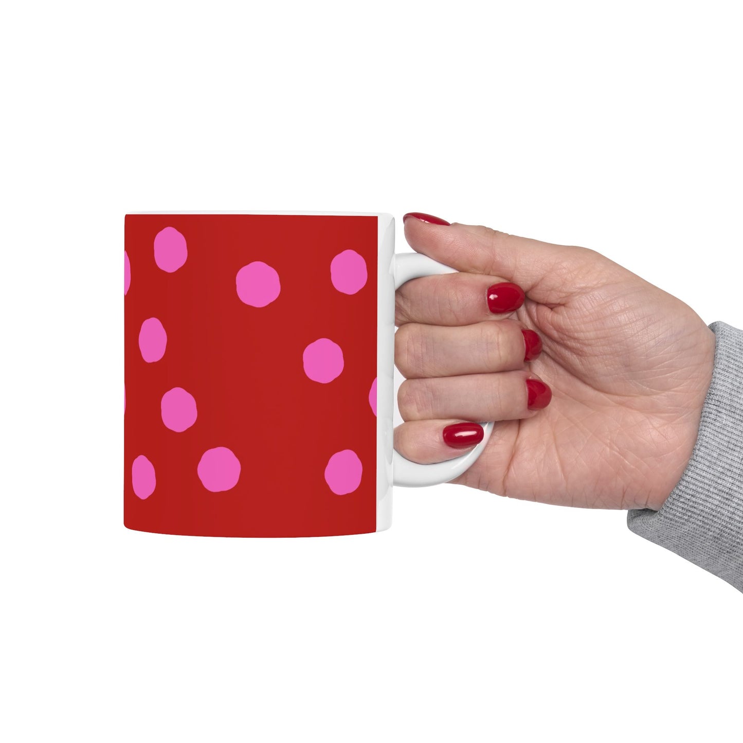 Jumbo Dots Red / Pink Cup