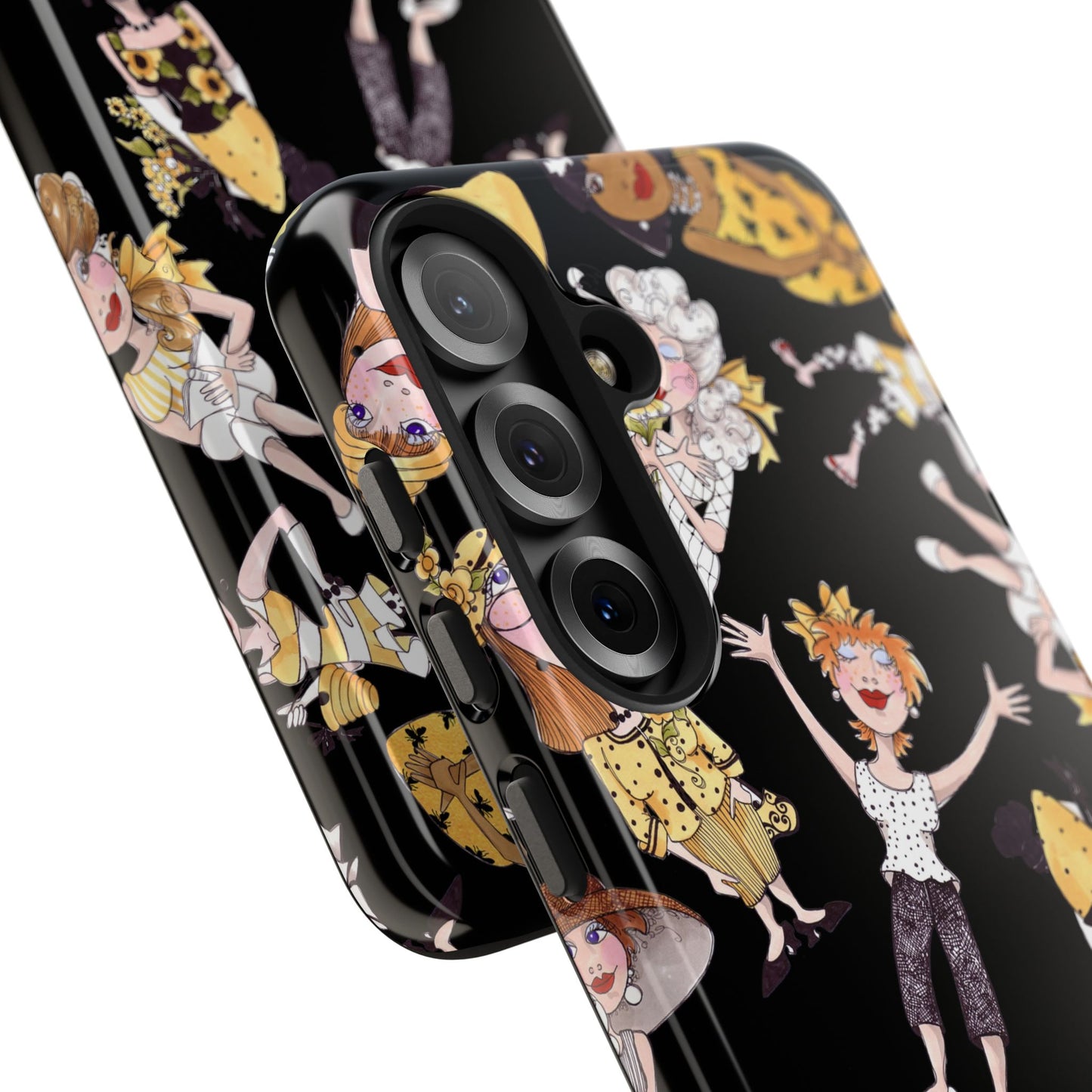 Bee Tossed Black Phone Case