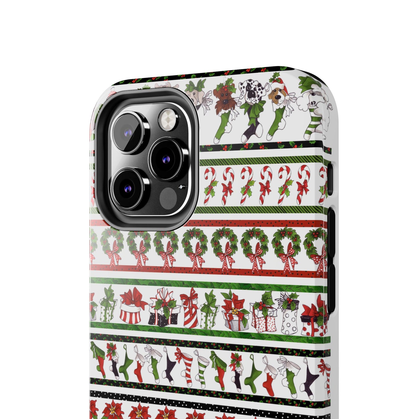 Holiday Borders White Phone Case