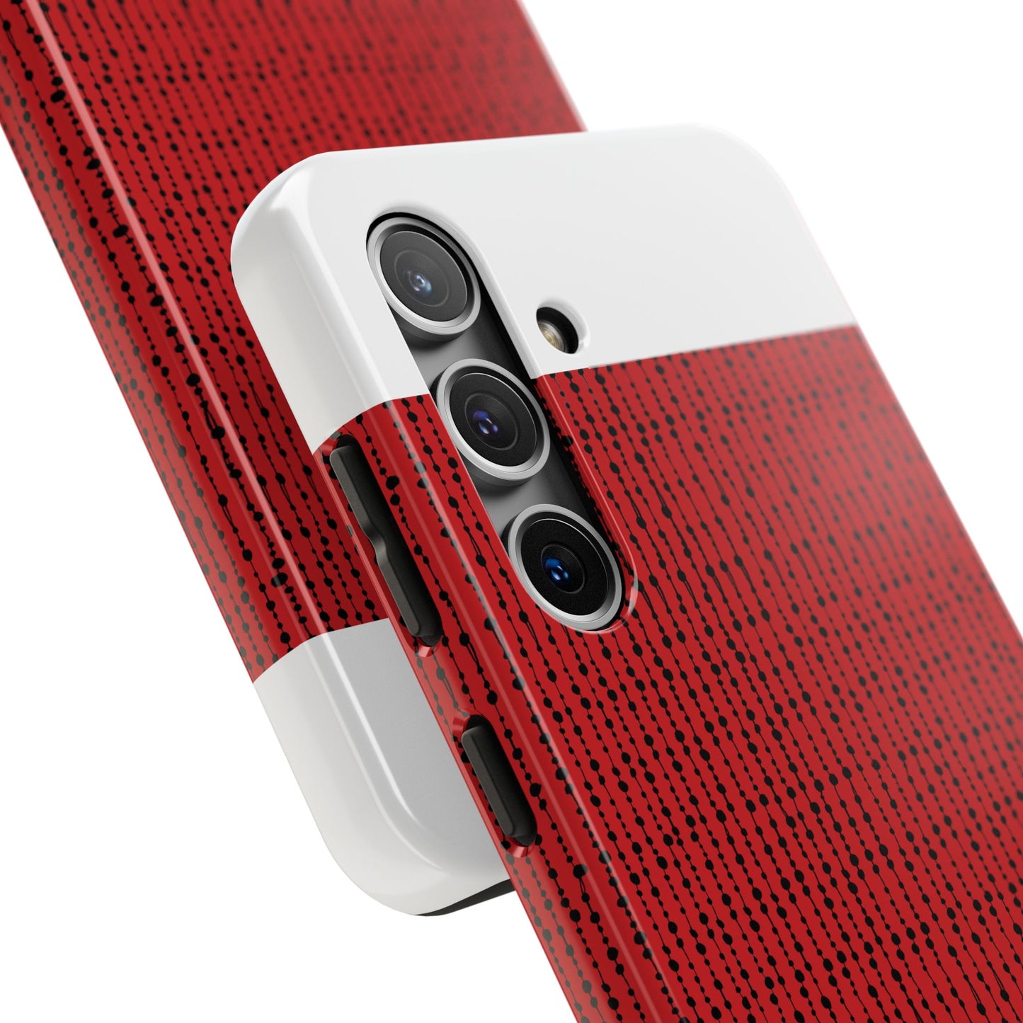 Beaded Curtain Red / Black Phone Case