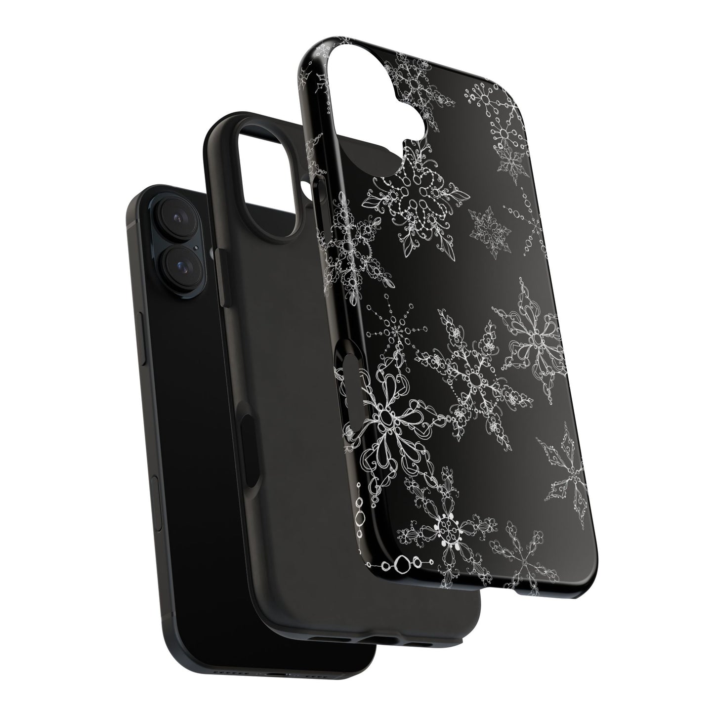 Random Flakes Black Phone Case