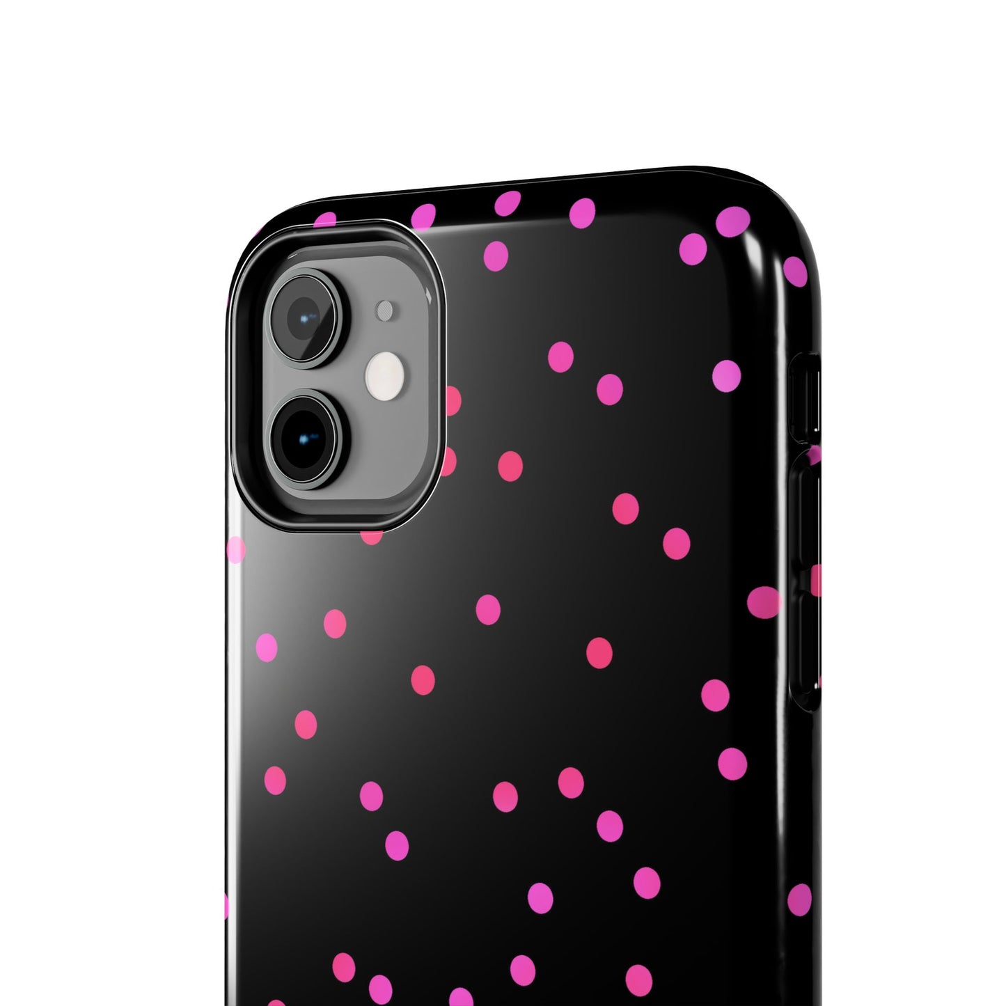 Space Dots Black / Cerise Phone Case