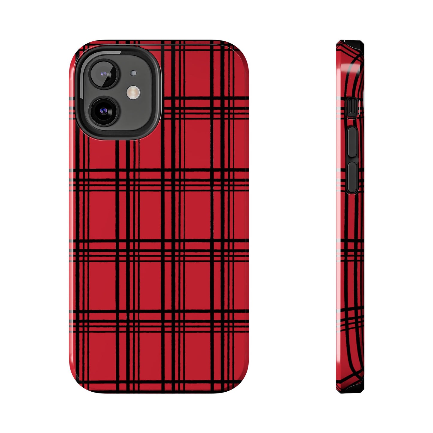 Glad Plaid Red / Black Phone Case