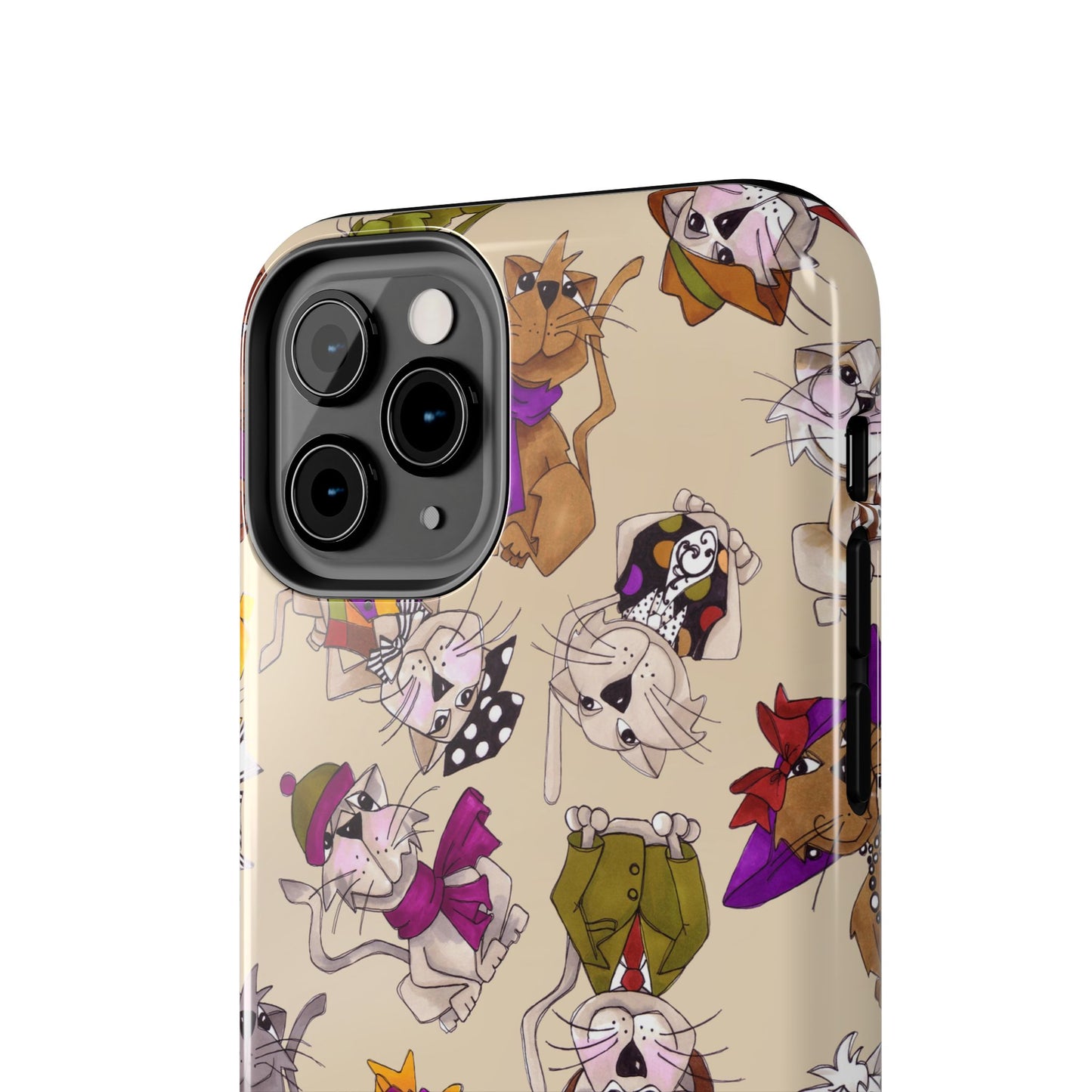 Spice Cats Tossed Muslin Phone Case
