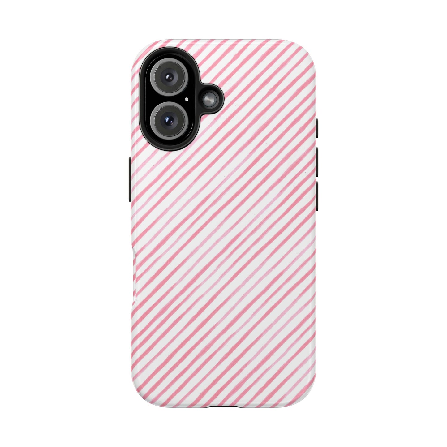 Bias Stripe White / Pink Phone Case