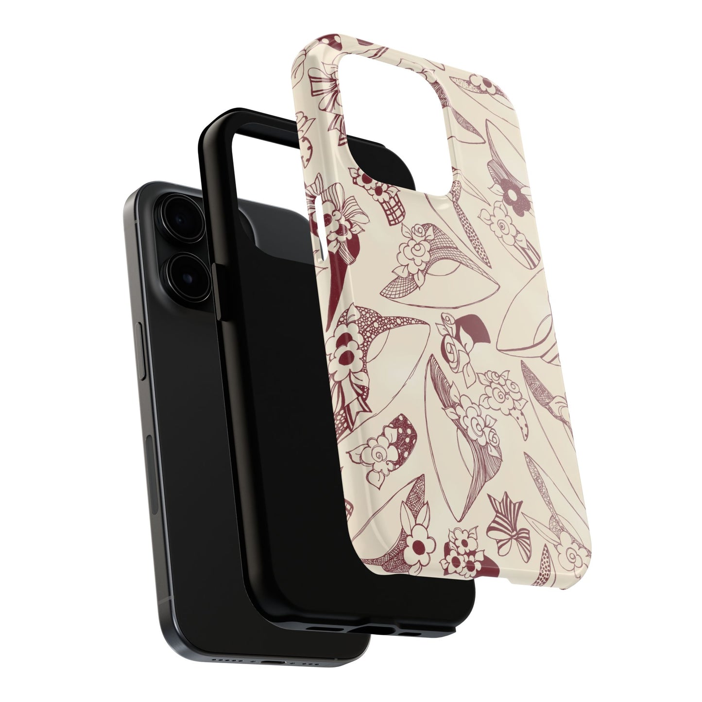 Millinery Ivory / Red Phone Case