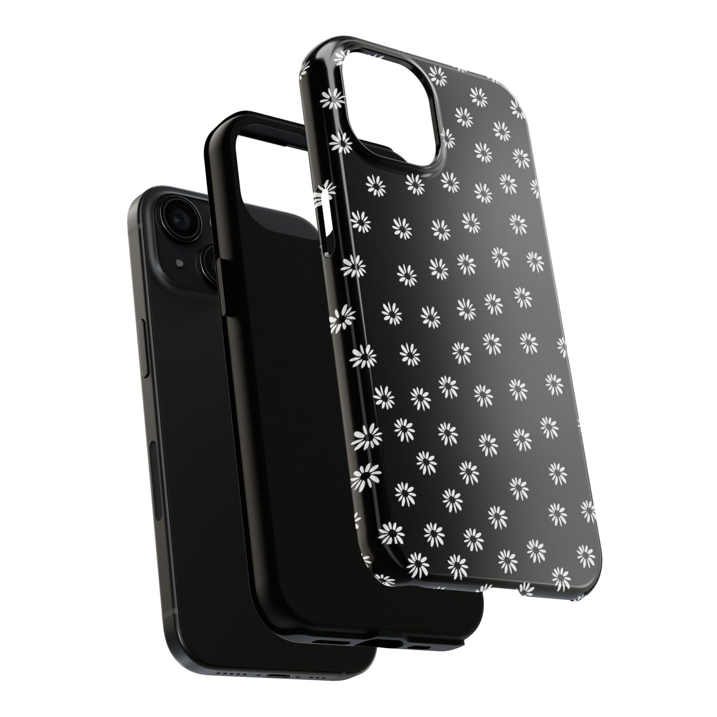 Daisy Dot Black / White Phone Case